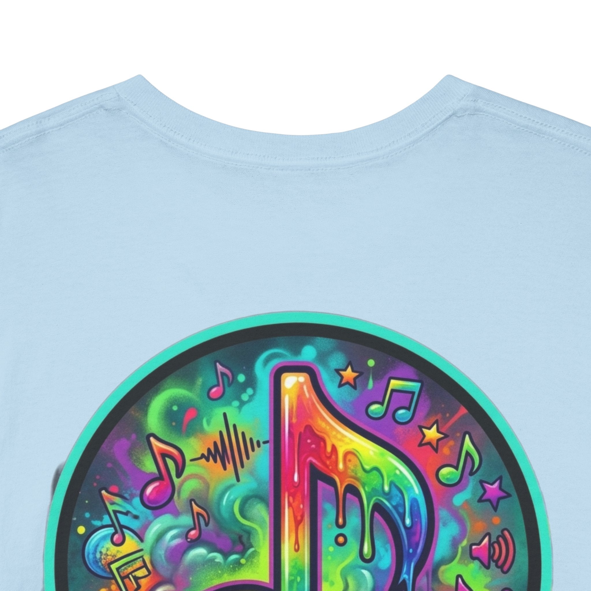 Music Vibes Tee — “They Want Our Rhythm But They Don’t Want Our Blues” Psychedelic Drip Note T-Shirt