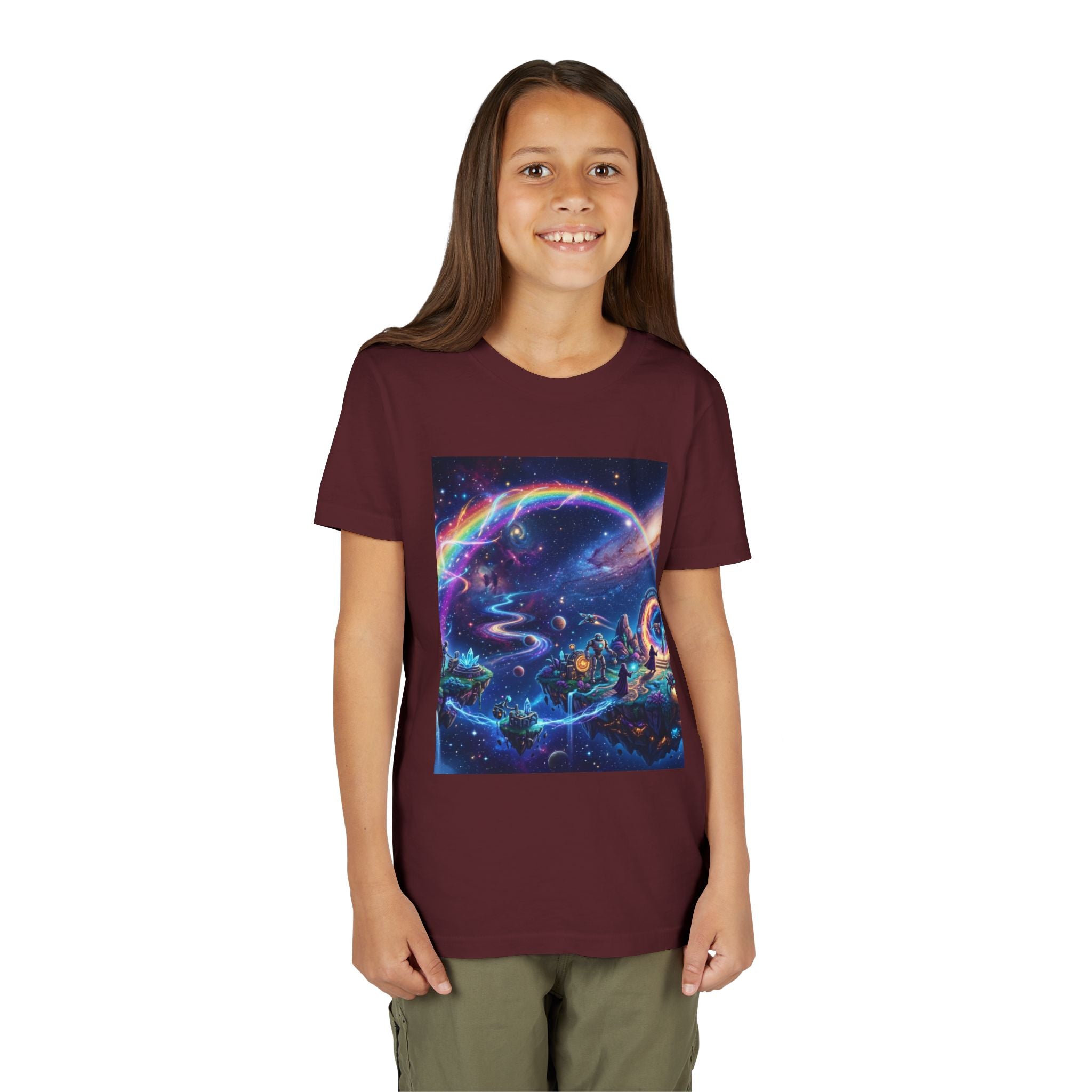 Galaxy Fantasy Youth Tee — Floating Islands, Robots & Magic Portals