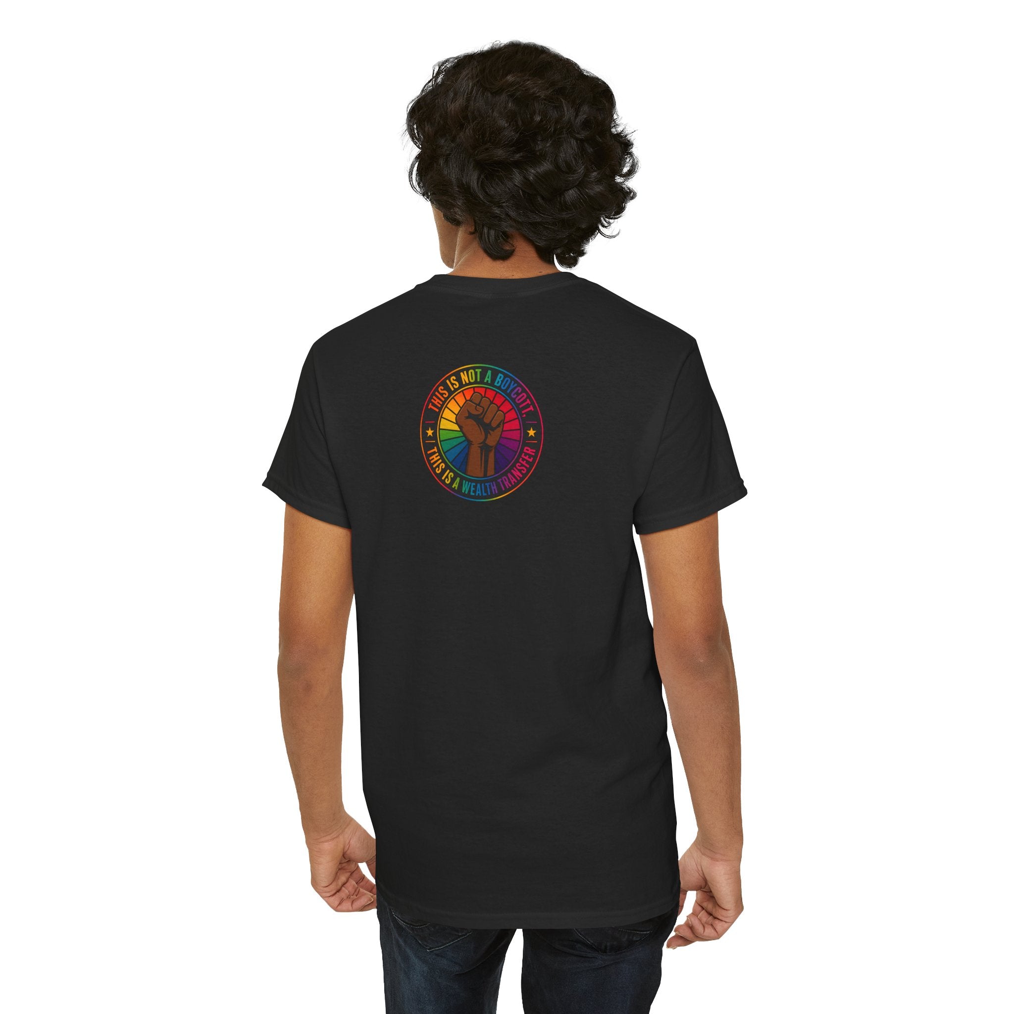 Blackout Graphic Tee — Urban Comic Poster Design with Back Fist Logo