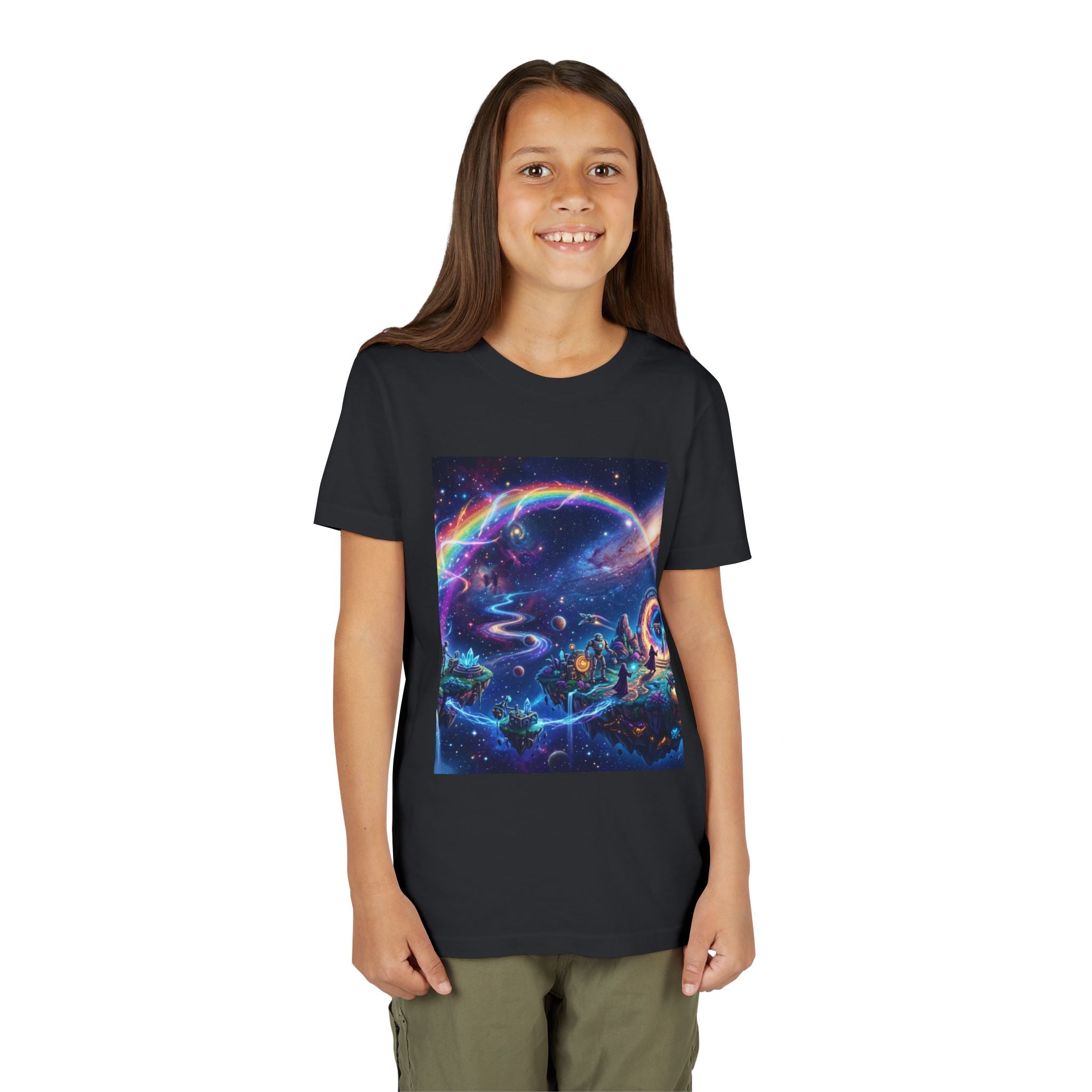 Galaxy Fantasy Youth Tee — Floating Islands, Robots & Magic Portals