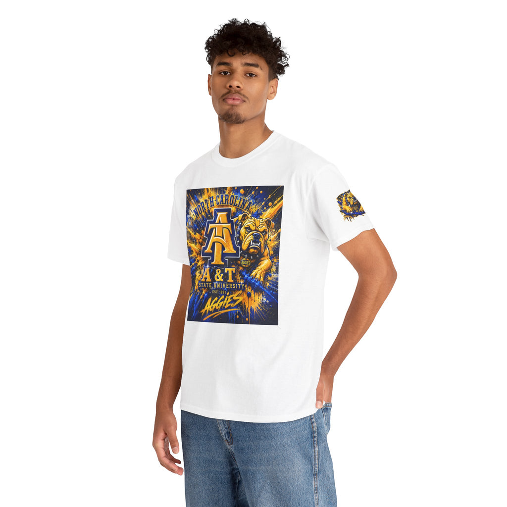 North Carolina A&T Aggies Bulldog T-Shirt — A&T Logo College Tee