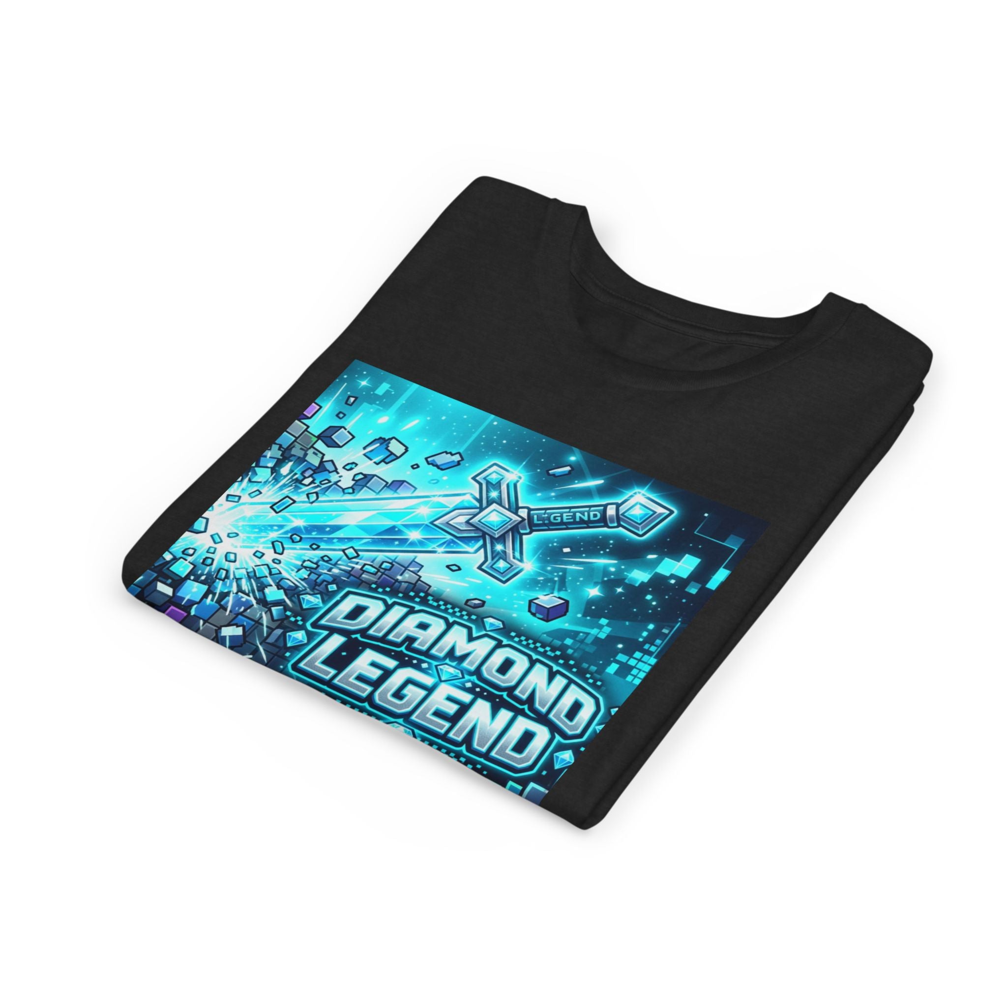 Youth Diamond Legend Tee — Pixel Minecraft-Style Gem Graphic Shirt
