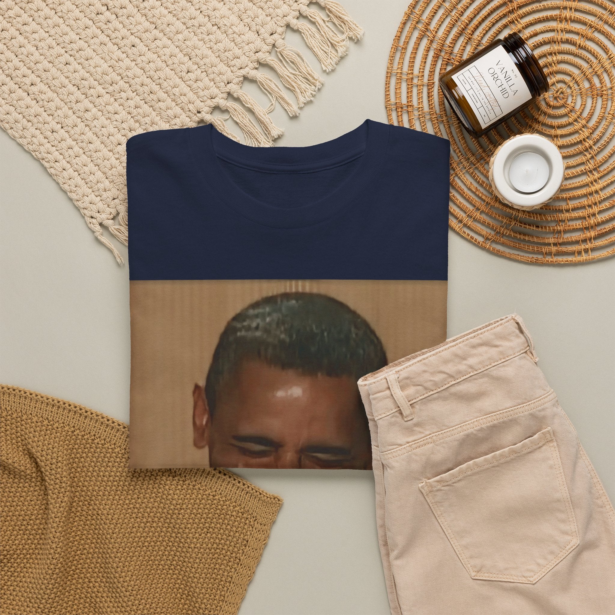 Laughing President Photo Tee — Vintage Smile Graphic T-Shirt