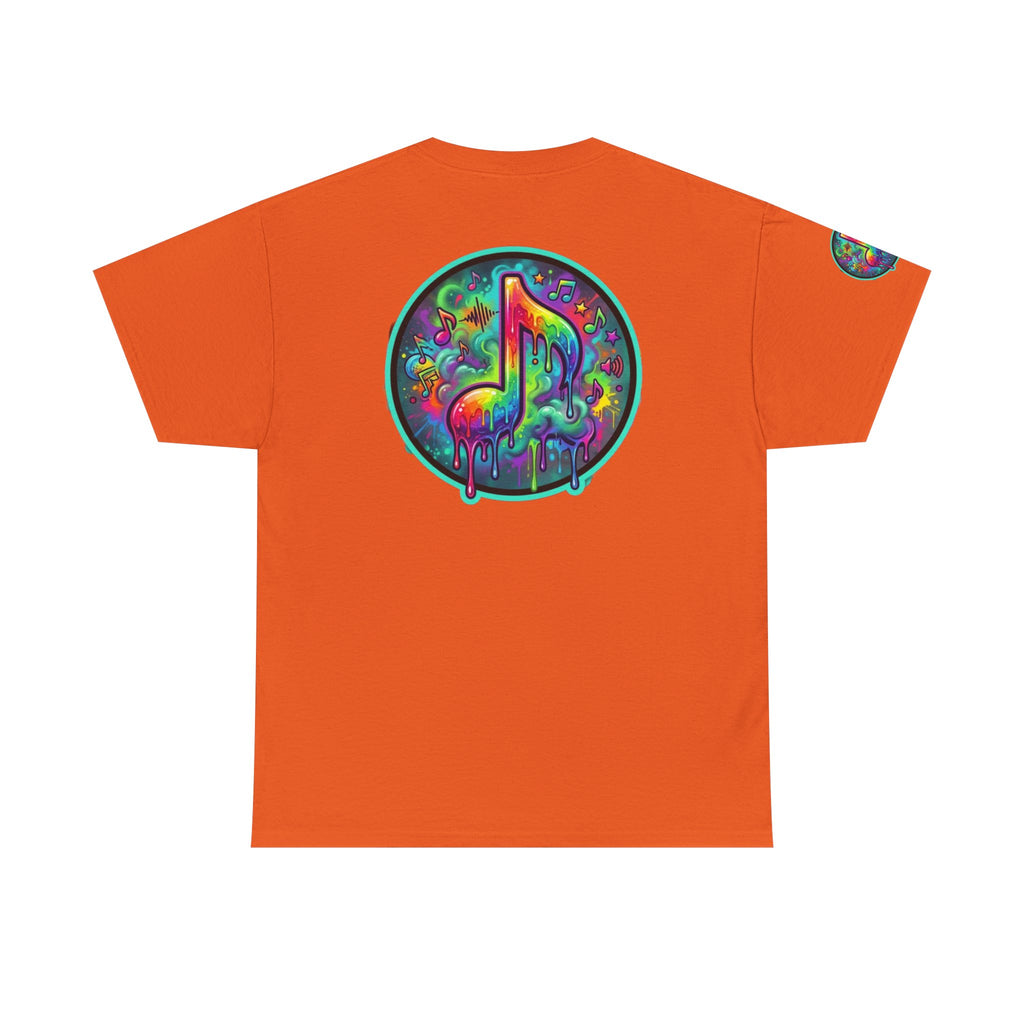 Music Vibes Tee — “They Want Our Rhythm But They Don’t Want Our Blues” Psychedelic Drip Note T-Shirt