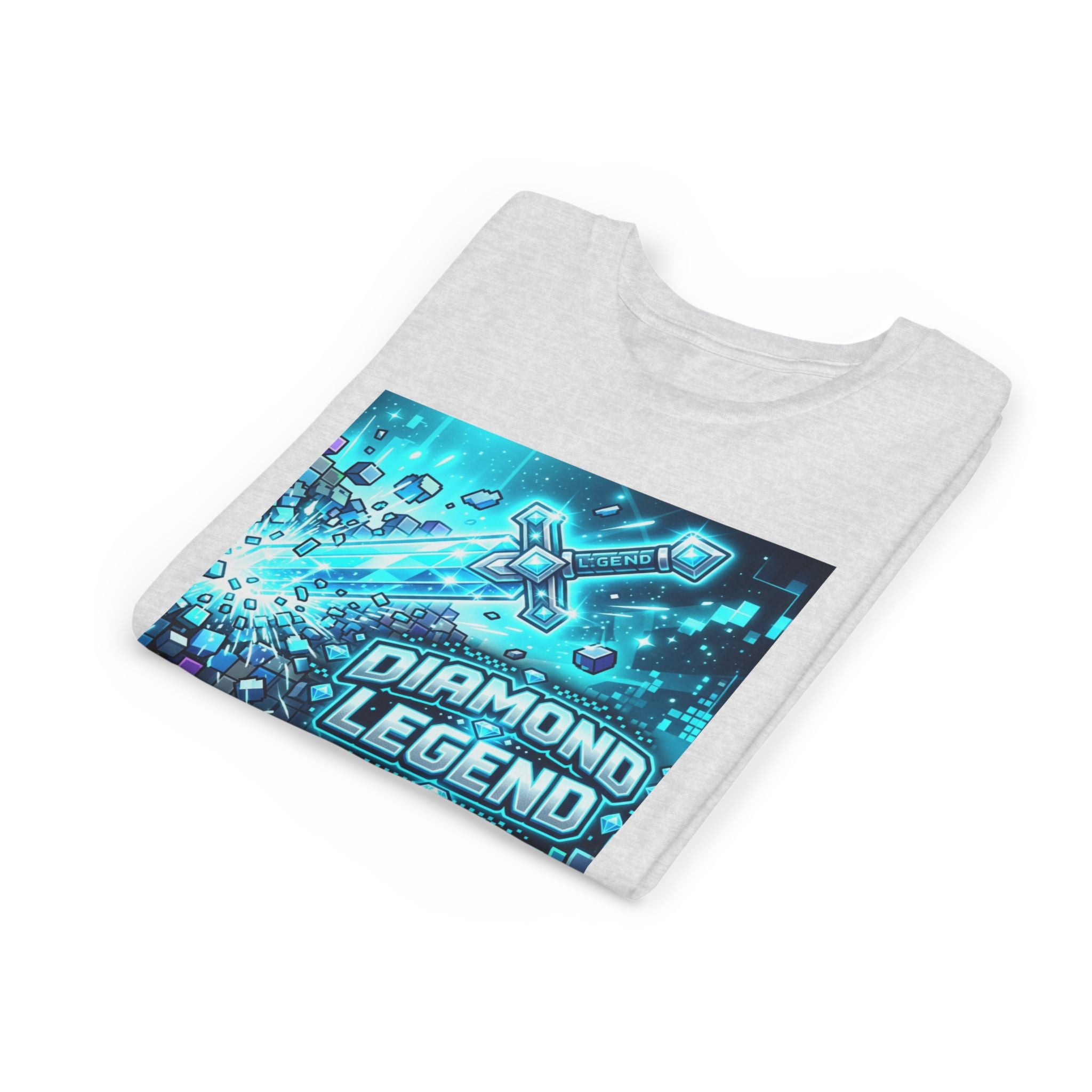 Youth Diamond Legend Tee — Pixel Minecraft-Style Gem Graphic Shirt