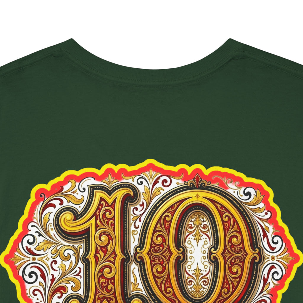 Fat Man Graphic Tee — Retro Boxing Design with '10' Back Patch