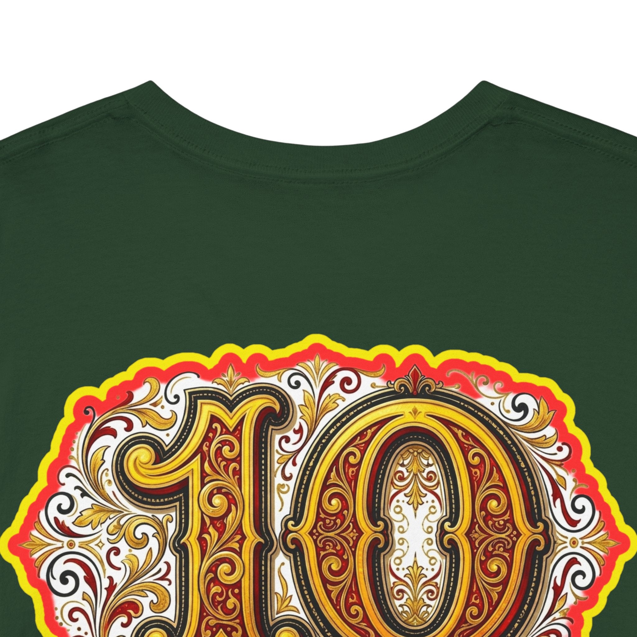 Fat Man Graphic Tee — Retro Boxing Design with '10' Back Patch
