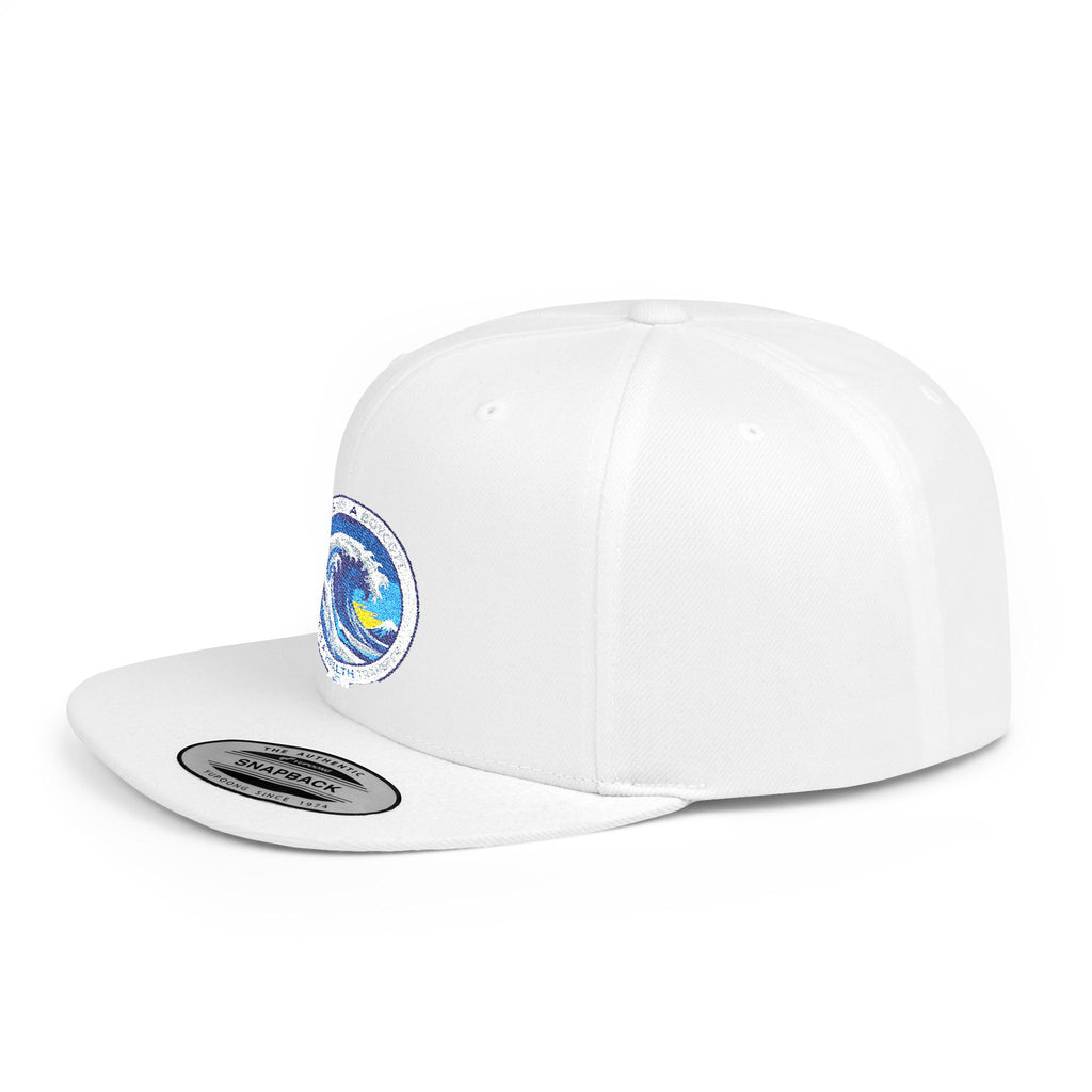 Copy of Reggae Vibes Flat Bill Snapback Hat — Colorful Rasta Music Patch
