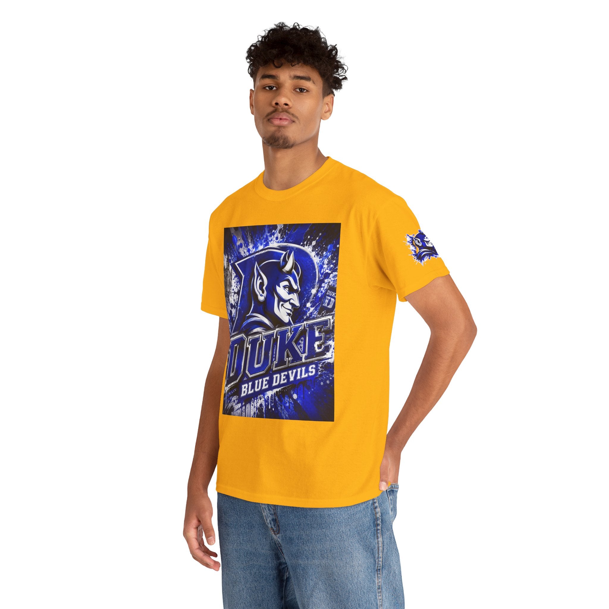 Duke Blue Devils Graphic Tee — Splatter Devil Logo T‑Shirt