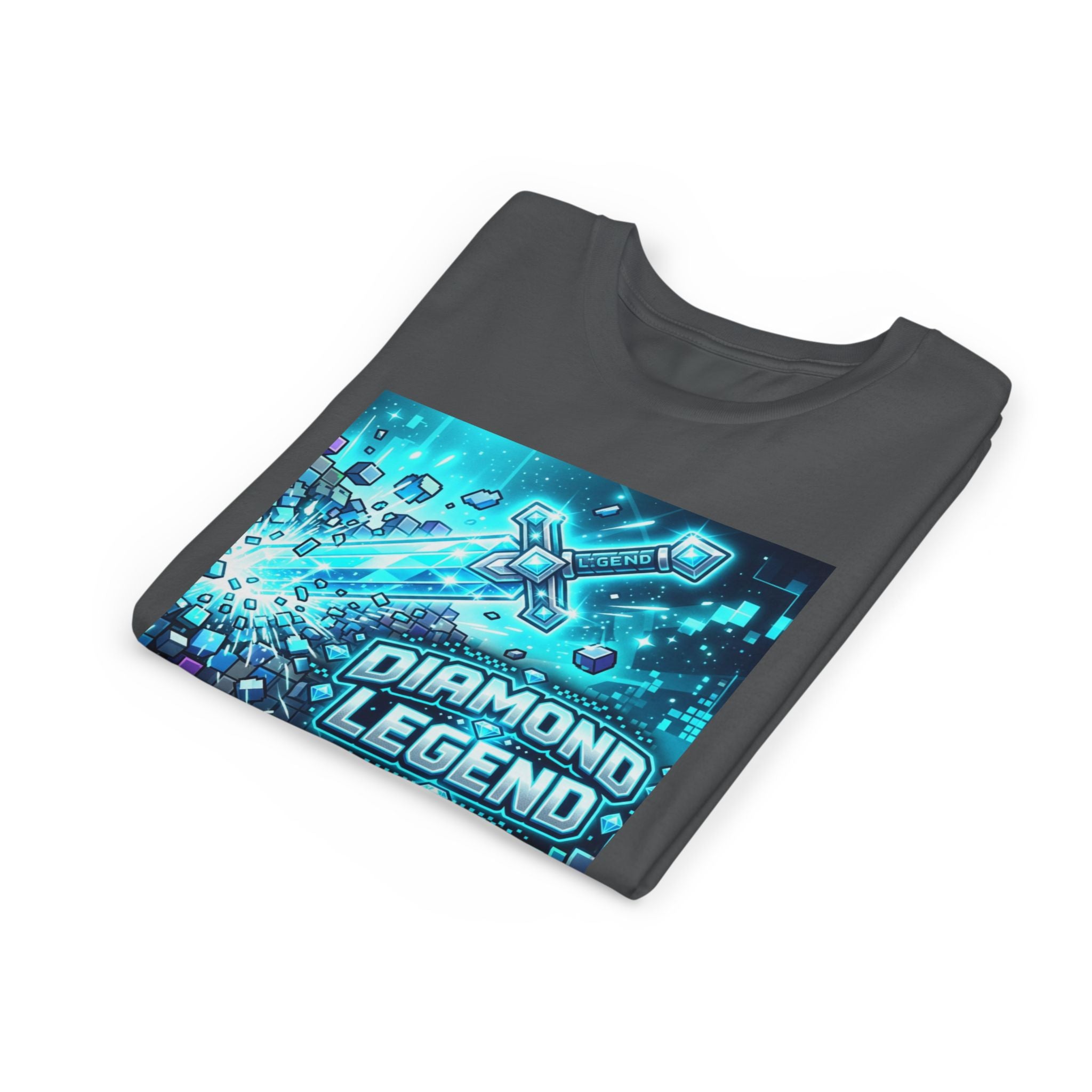 Youth Diamond Legend Tee — Pixel Minecraft-Style Gem Graphic Shirt