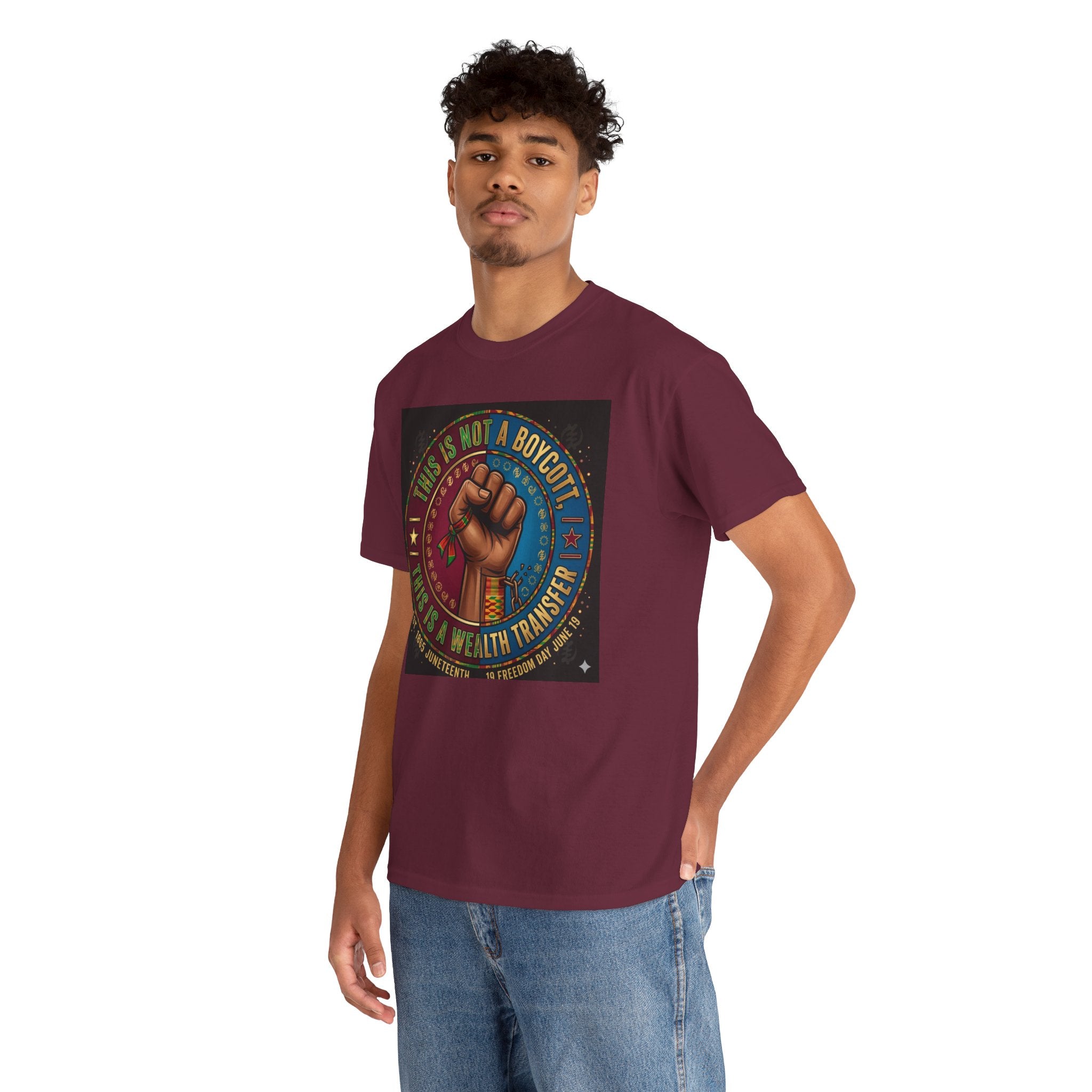 Political Activist Tee — "This Is Not a Boycott, This Is a Wealth Transfer" Fist Graphic Shirt