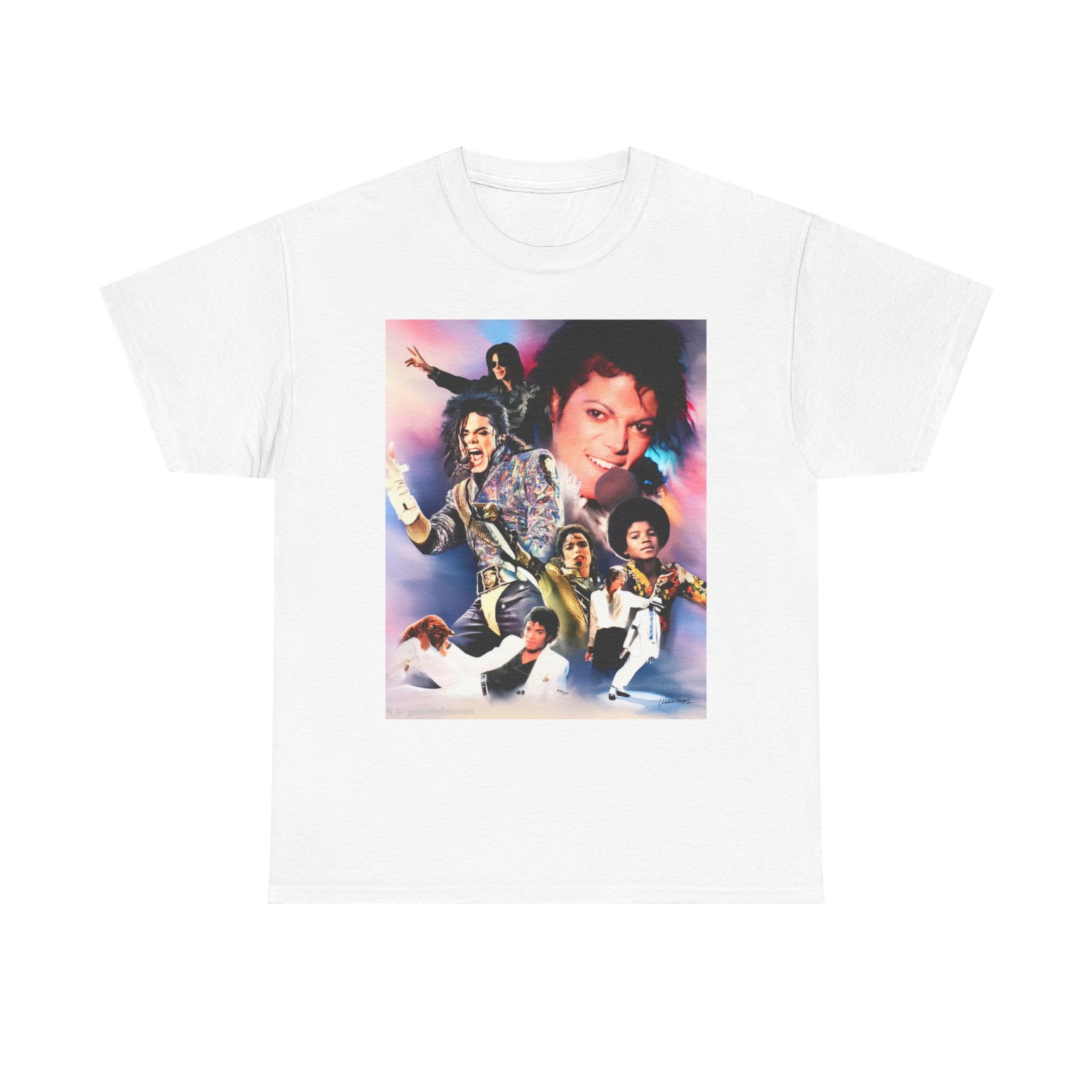Michael Jackson Tribute Tee — Vintage Pop Collage T-Shirt