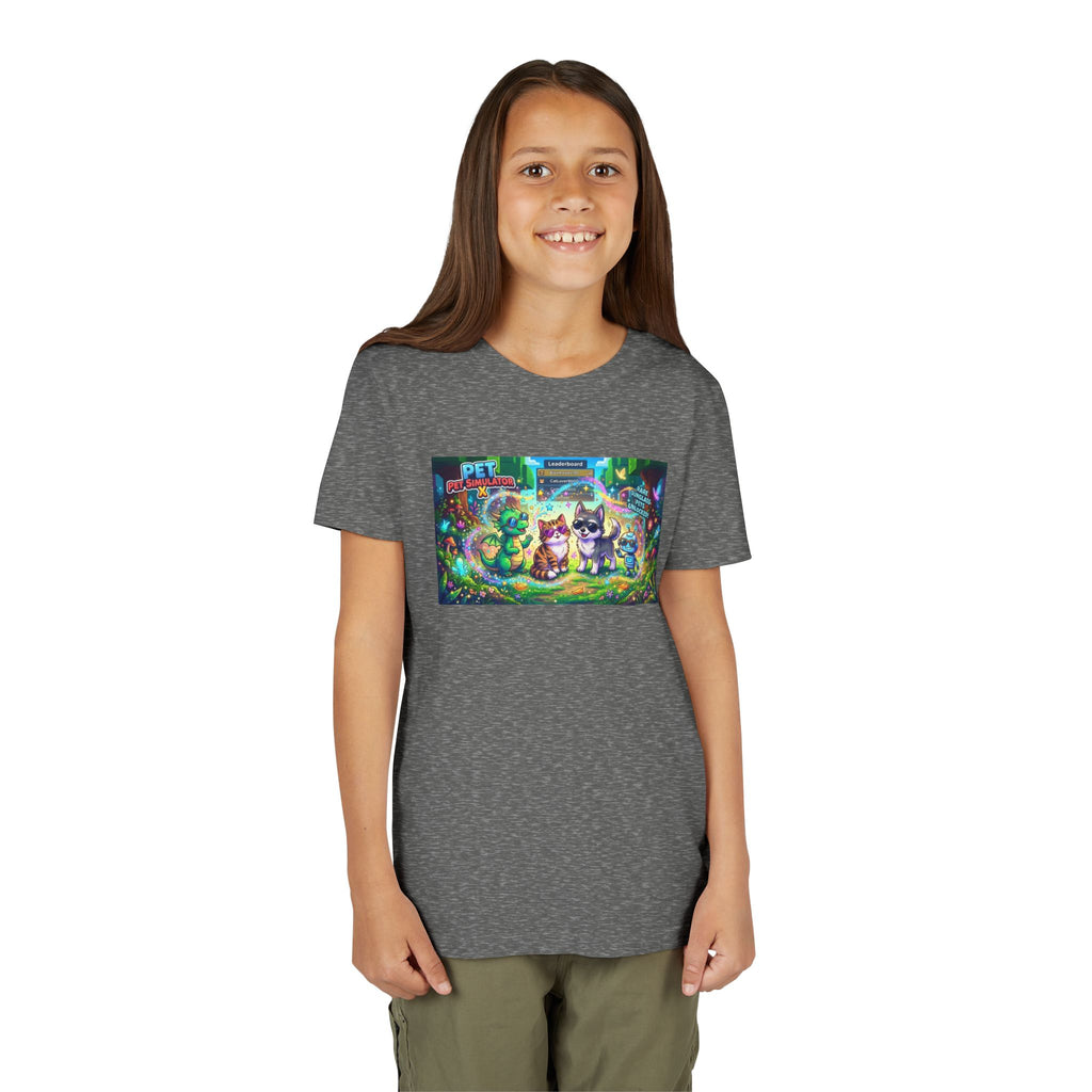 Cute Fantasy Pets Sunglasses Tee — Dragon, Cat, Wolf & Robot Pets