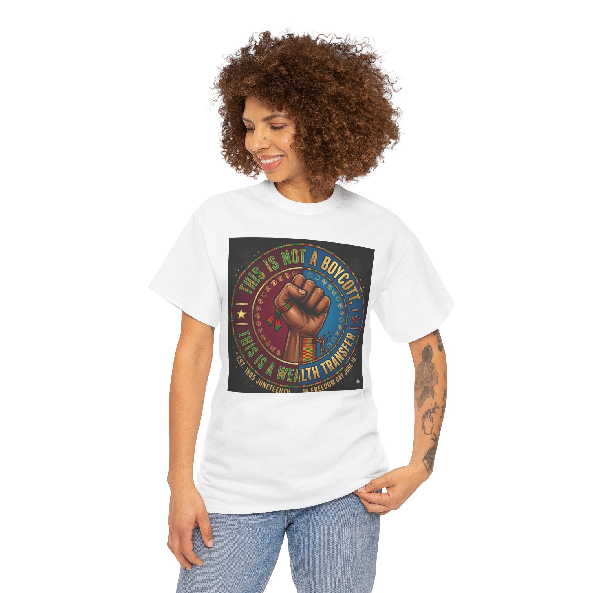 Political Activist Tee — "This Is Not a Boycott, This Is a Wealth Transfer" Fist Graphic Shirt