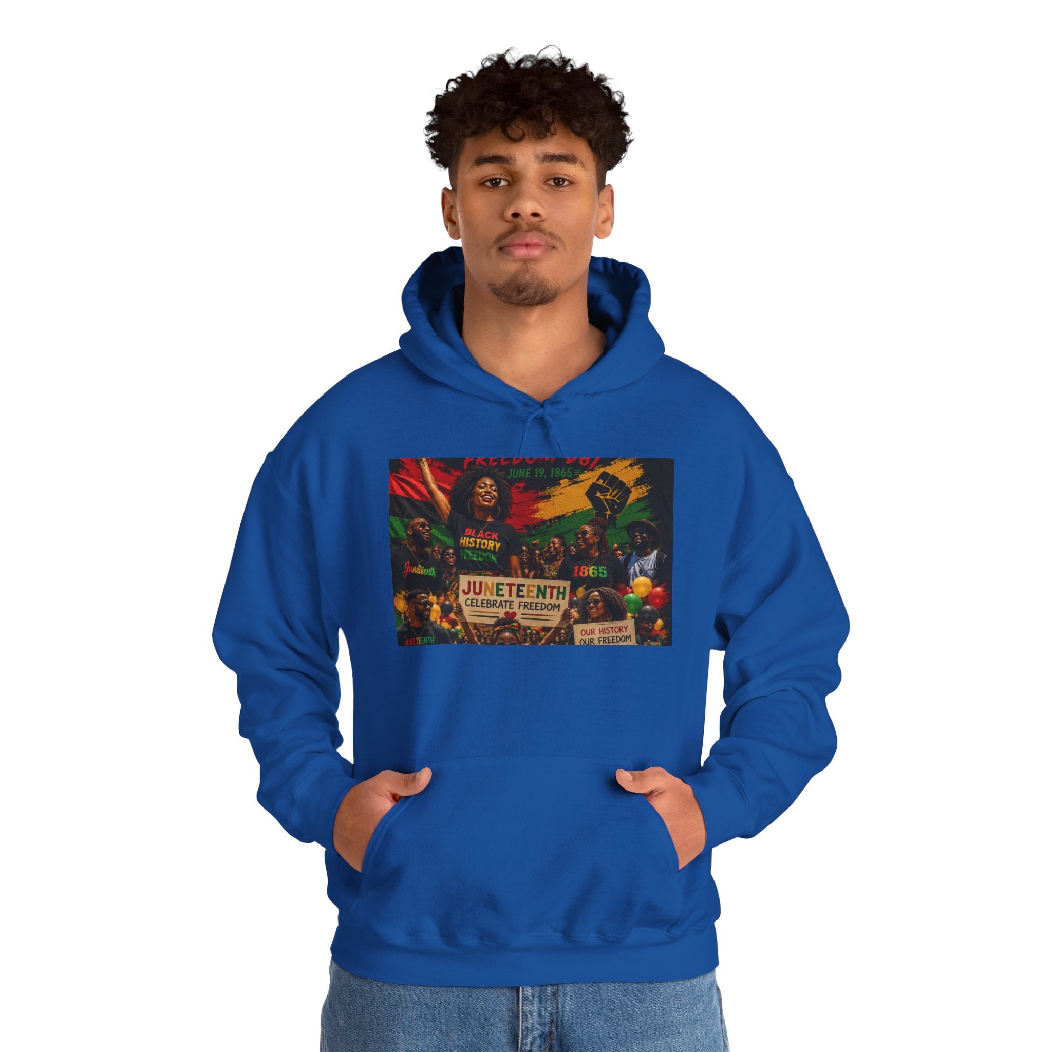 Juneteenth Celebration Hoodie — Juneteenth 1865 Freedom Retro Graphic Hooded Sweatshirt