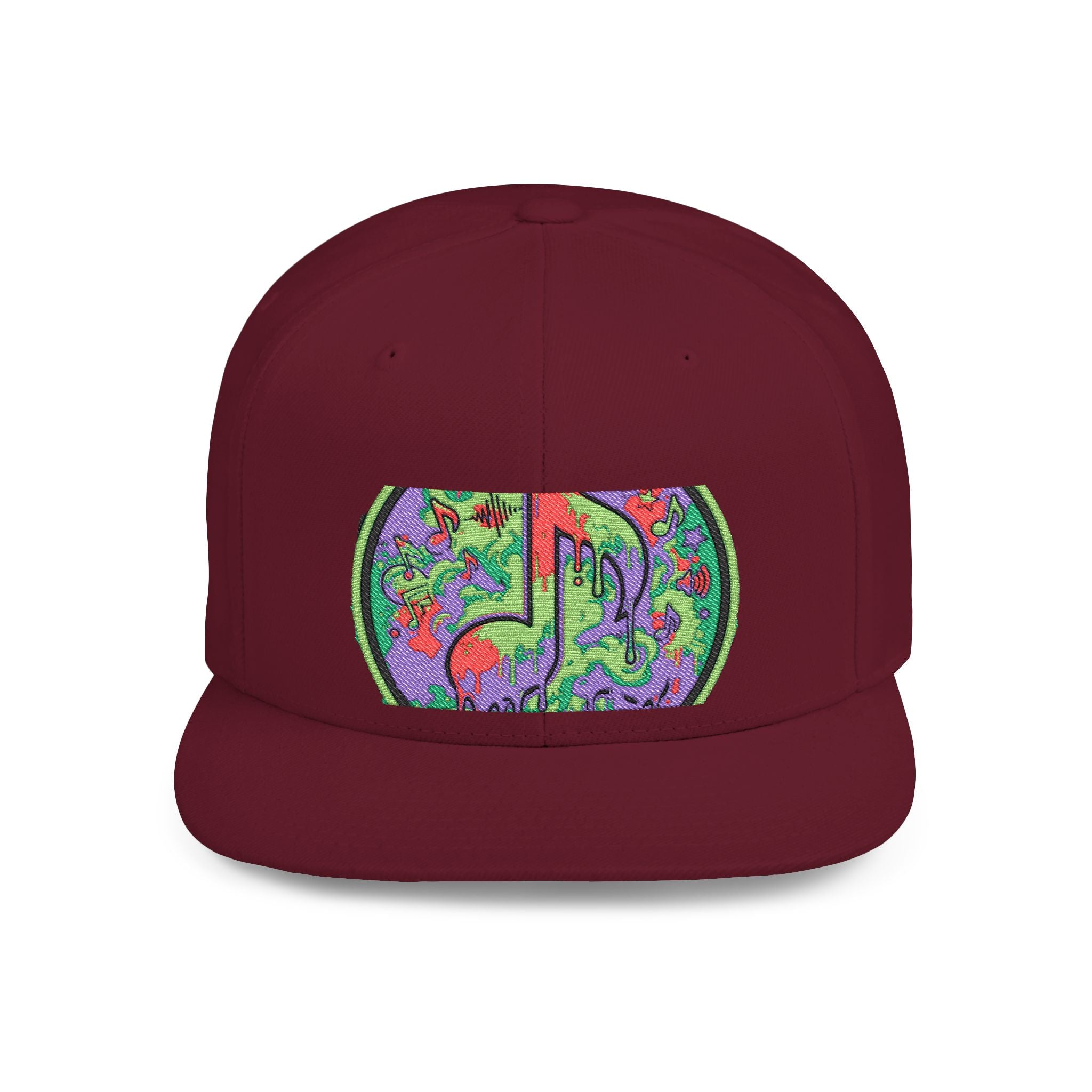 Copy of Copy of Flat Bill Snapback Hat — Retro Dance Crew Graphic Cap