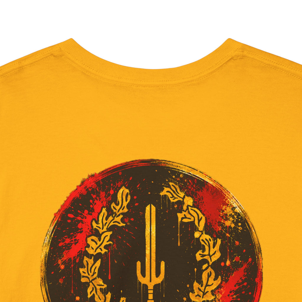 Laurel Trident Tee — Vintage Gold Emblem Graphic T-Shirt