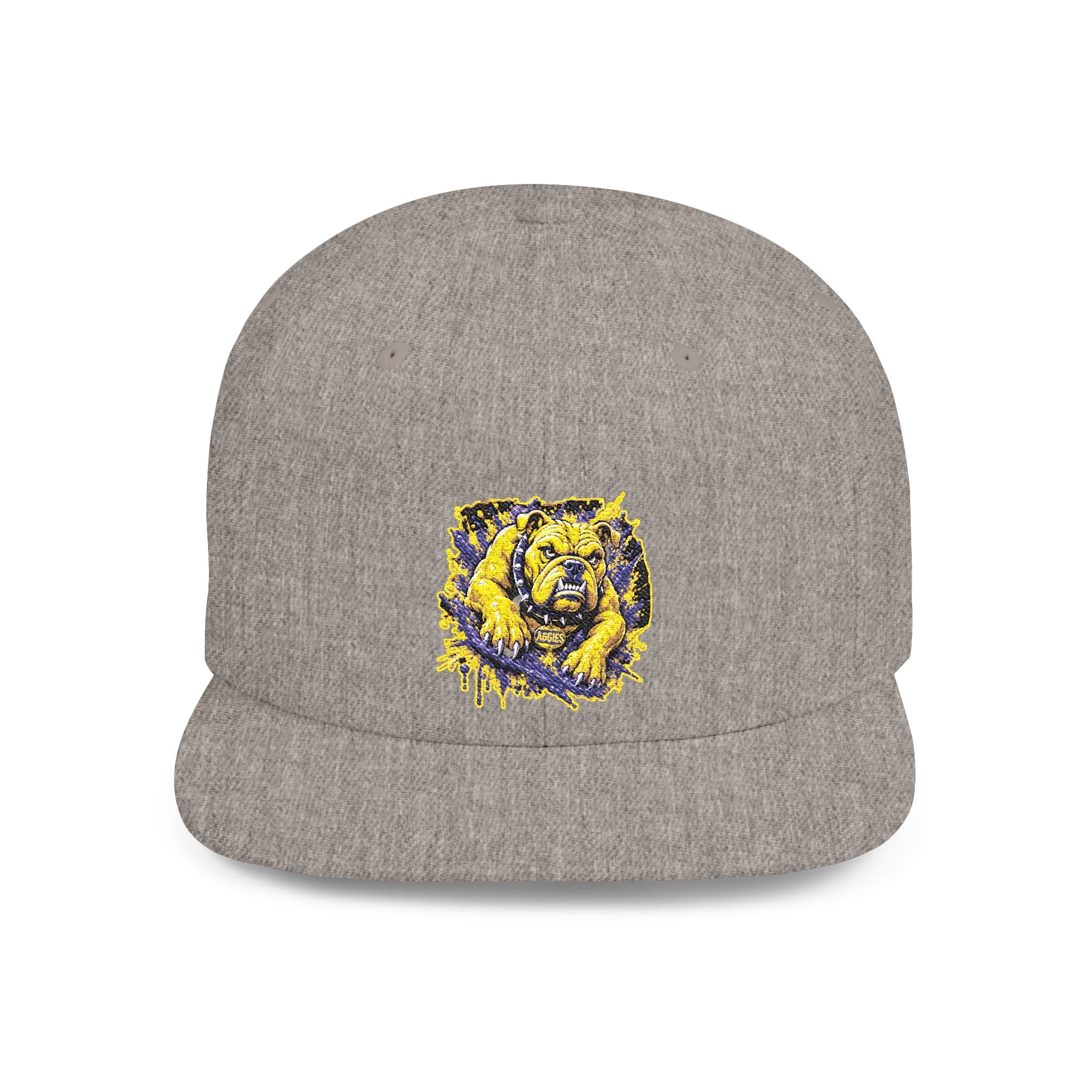 Lion Watercolor Snapback Hat — Yellow & Purple Lion Design