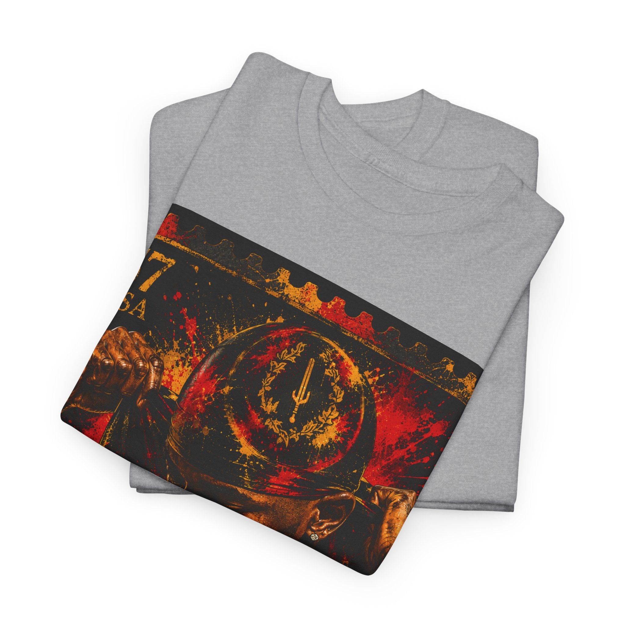 T-Shirt — Regal Afrocentric Portrait Tee (57 USA Stamp Design)