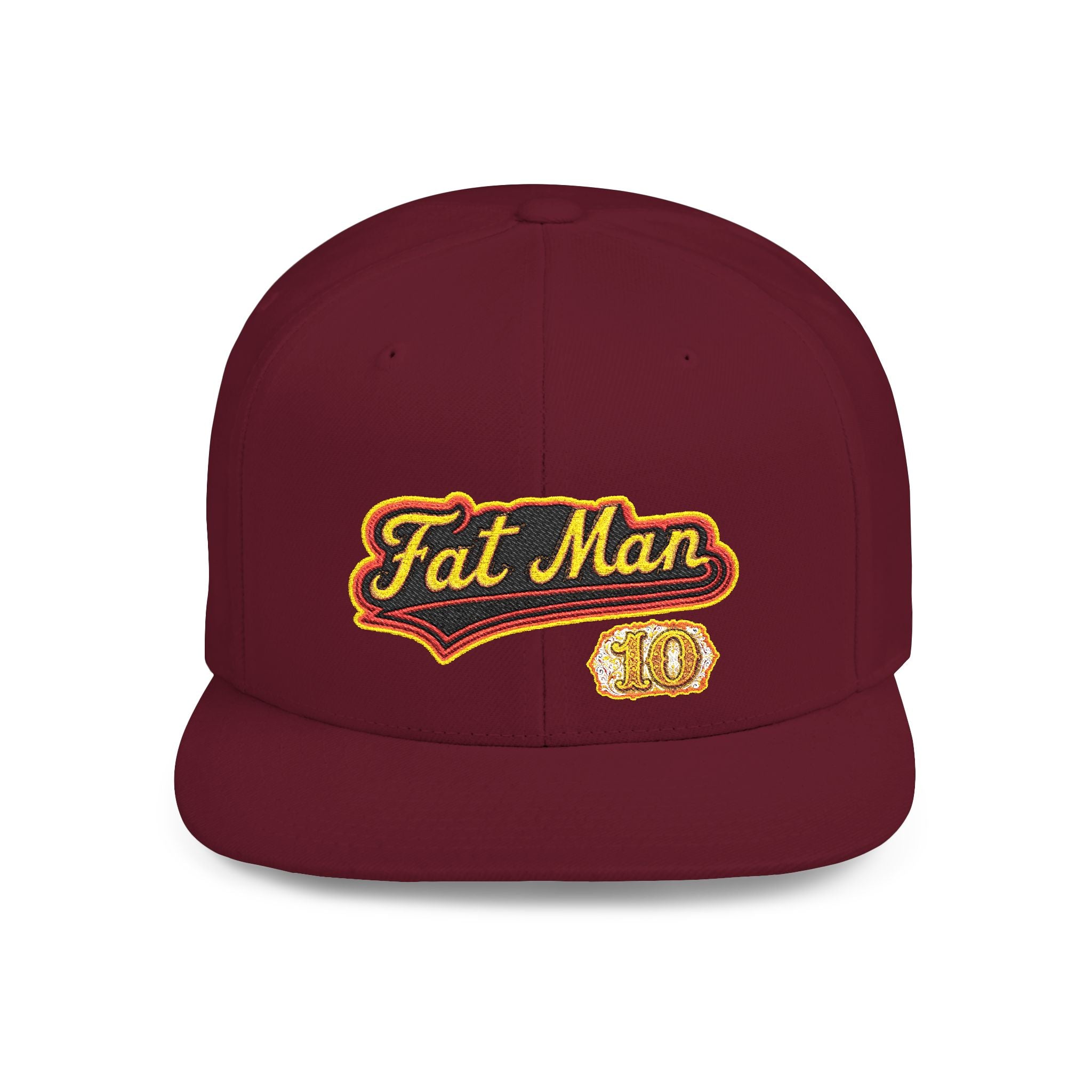 Snapback Hat — Embroidered “Fat Man” Vintage Script Cap