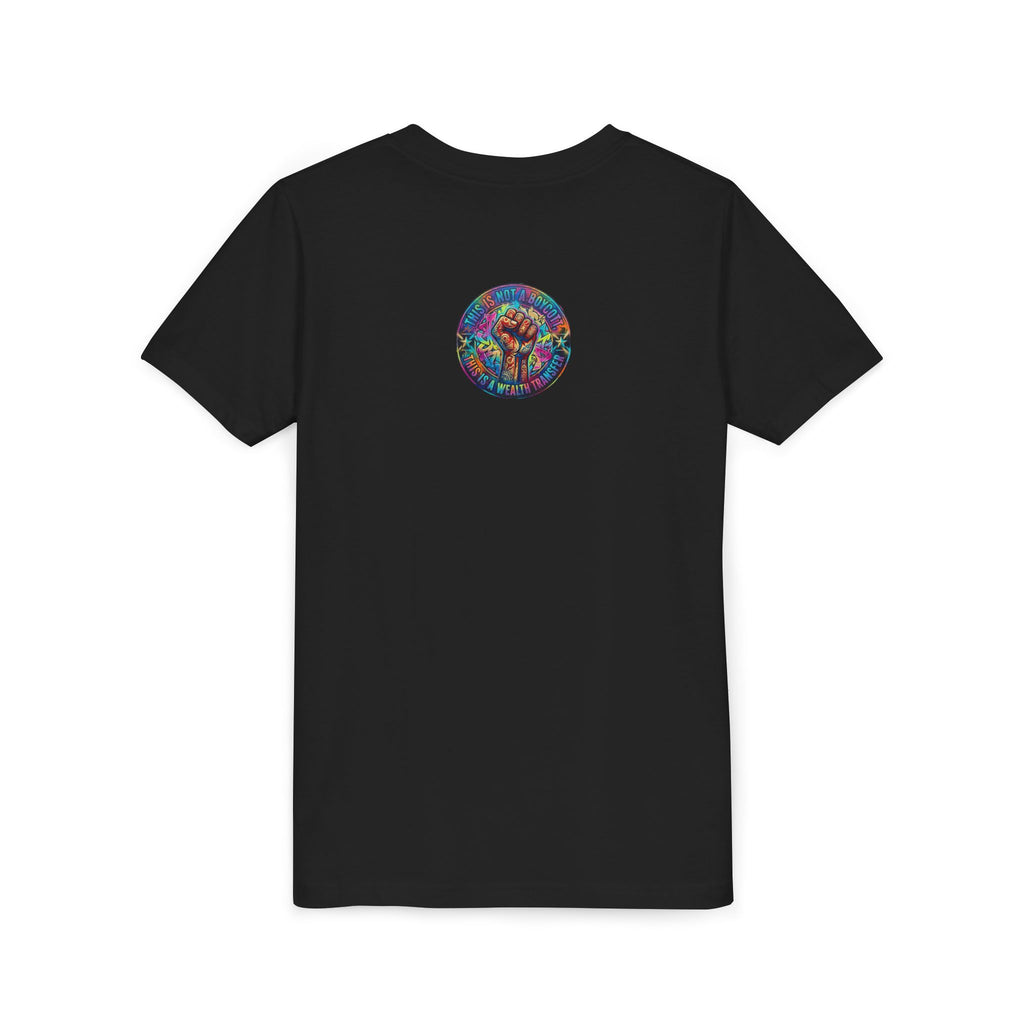 Neon Power Button Tee — Gamer Screen Escape Youth T-Shirt