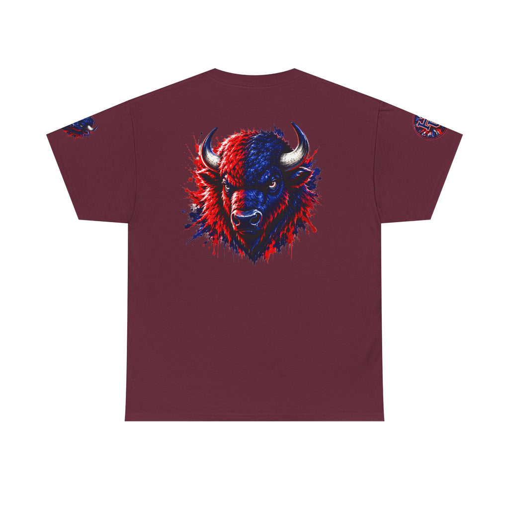 Howard University Buffalo Spirit Tee — HU Bison Red & Blue Campus Shirt