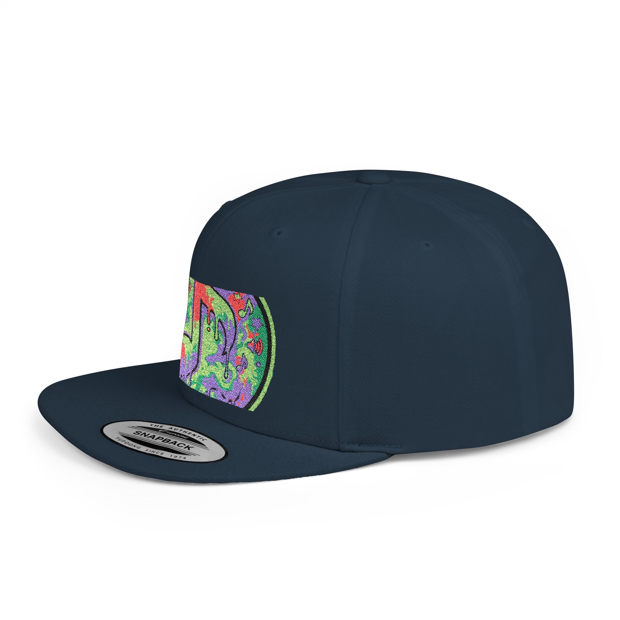 Copy of Copy of Flat Bill Snapback Hat — Retro Dance Crew Graphic Cap