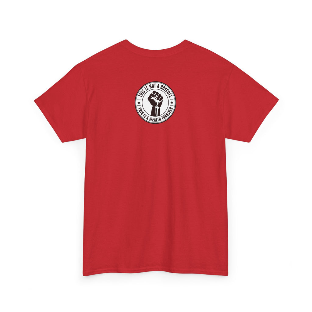 Graphic Tee — Retro Portrait Front with Black Power Fist Back