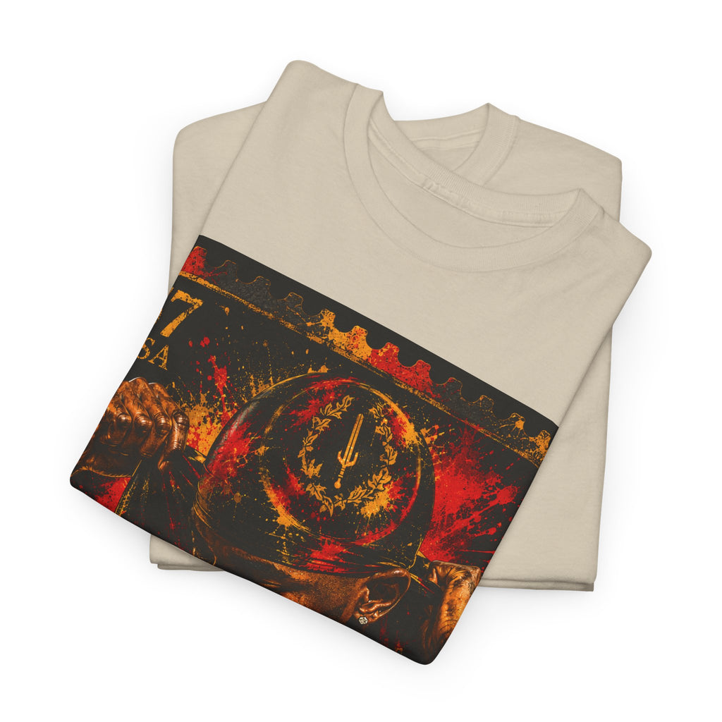 T-Shirt — Regal Afrocentric Portrait Tee (57 USA Stamp Design)