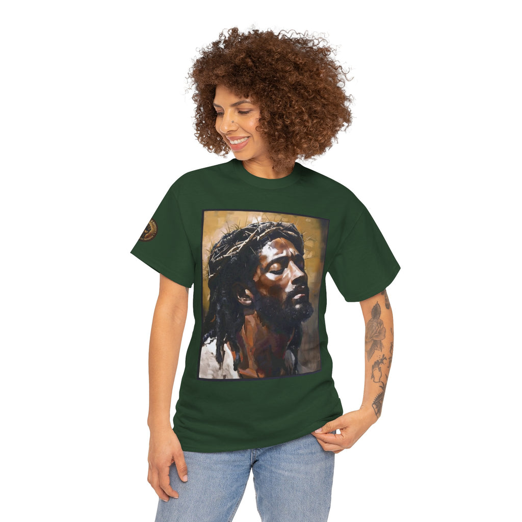 Jesus Portrait Tee with 'This Is Not A Boycott — This Is A Wealth Transfer' Back Emblem