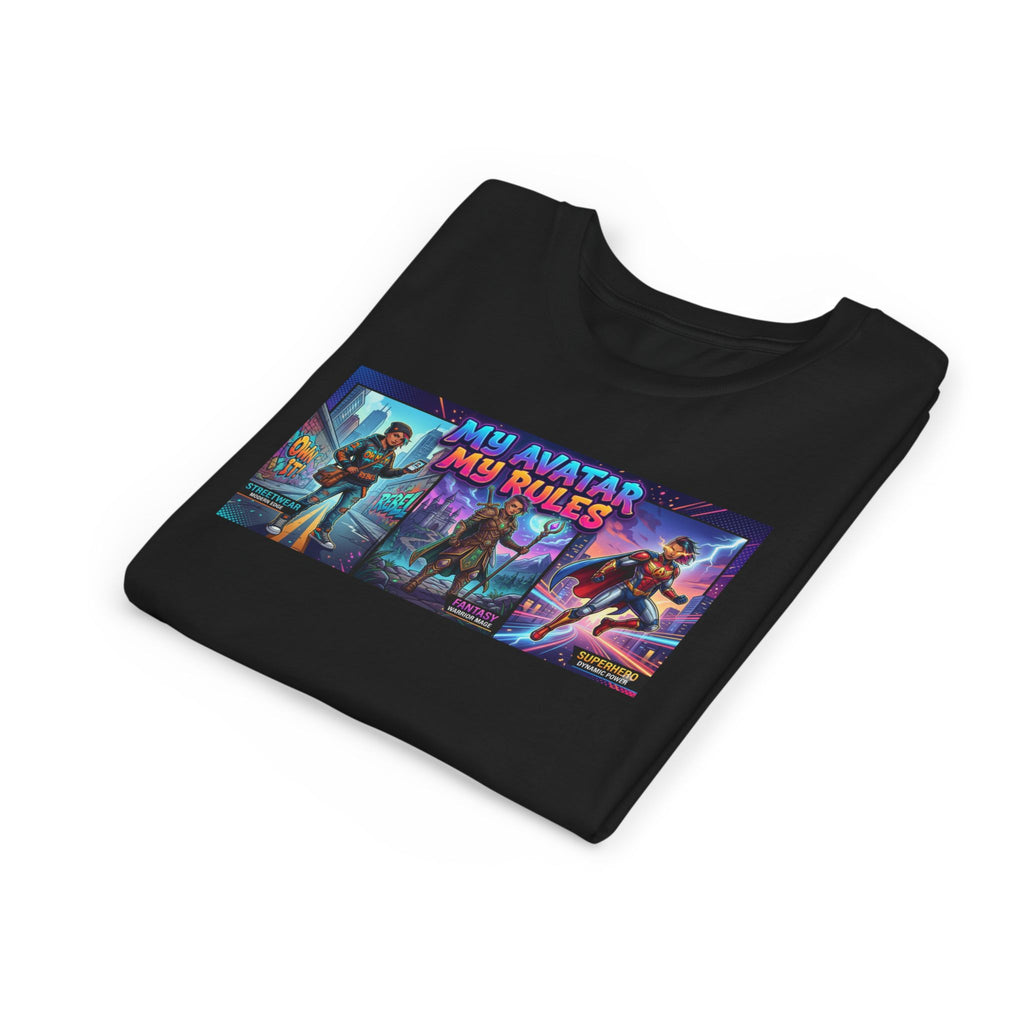 Youth Tee — “MY AVATAR MY RULES” Customizable Character Graphic