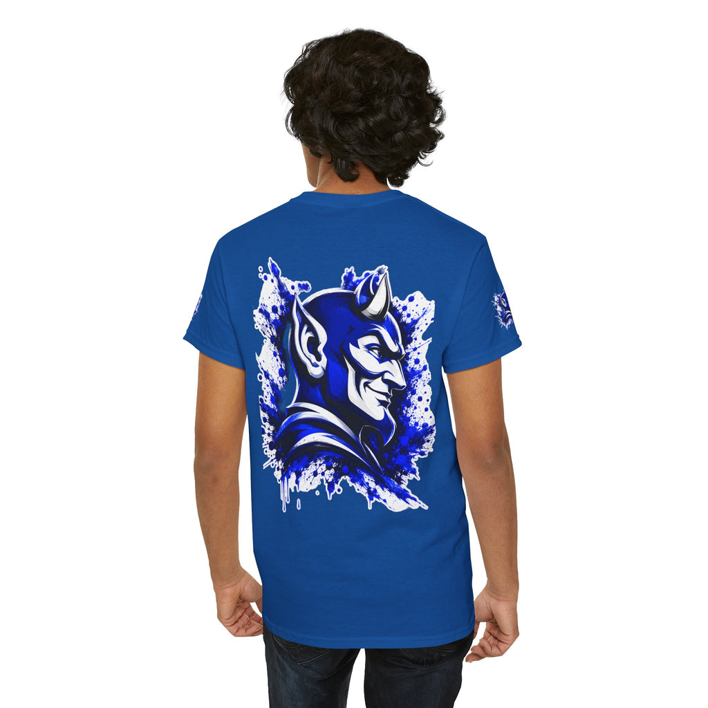 Duke Blue Devils Graphic Tee — Splatter Devil Logo T‑Shirt