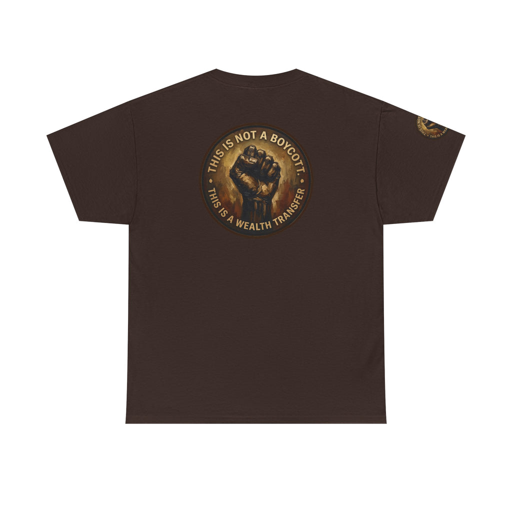 Jesus Portrait Tee with 'This Is Not A Boycott — This Is A Wealth Transfer' Back Emblem