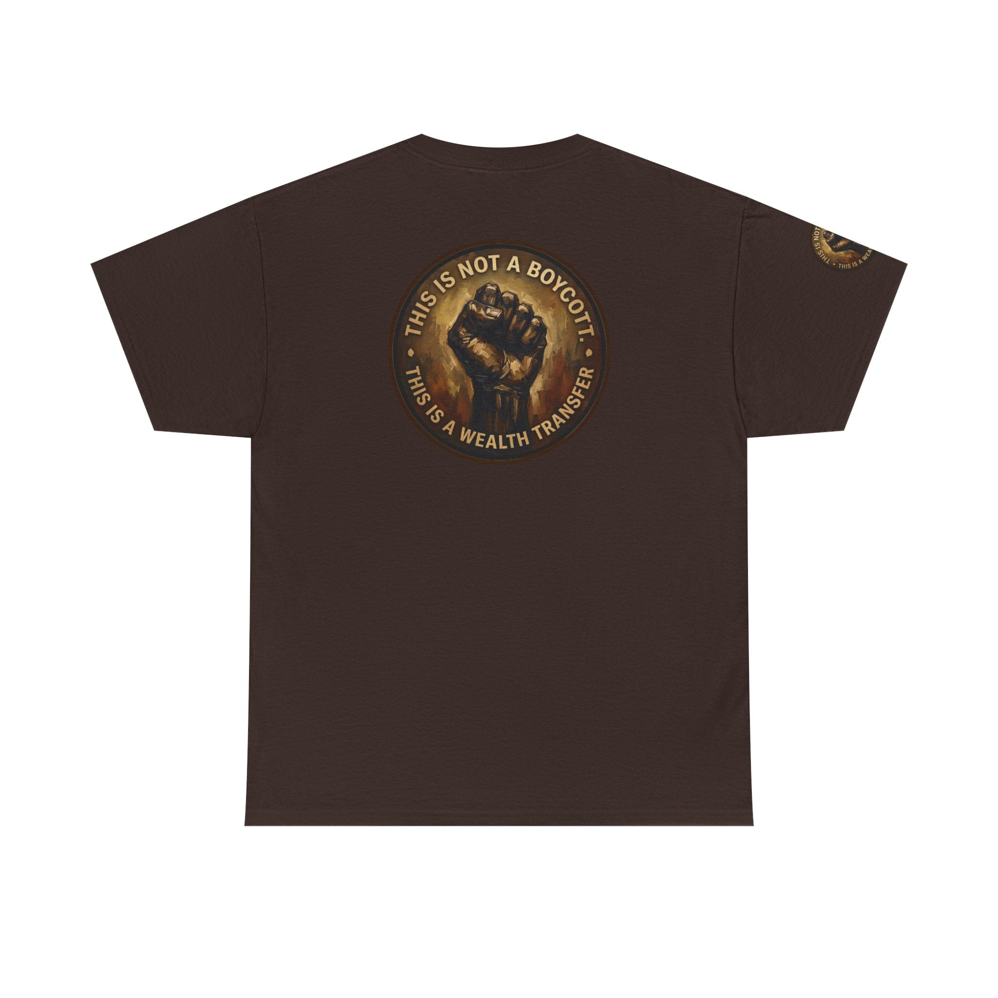 Jesus Portrait Tee with 'This Is Not A Boycott — This Is A Wealth Transfer' Back Emblem