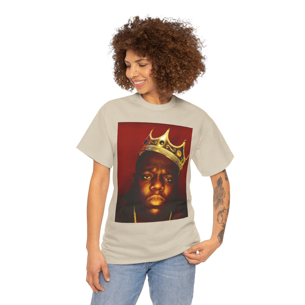 Vintage Crown Portrait Tee — Retro Hip-Hop Photo Graphic T-Shirt