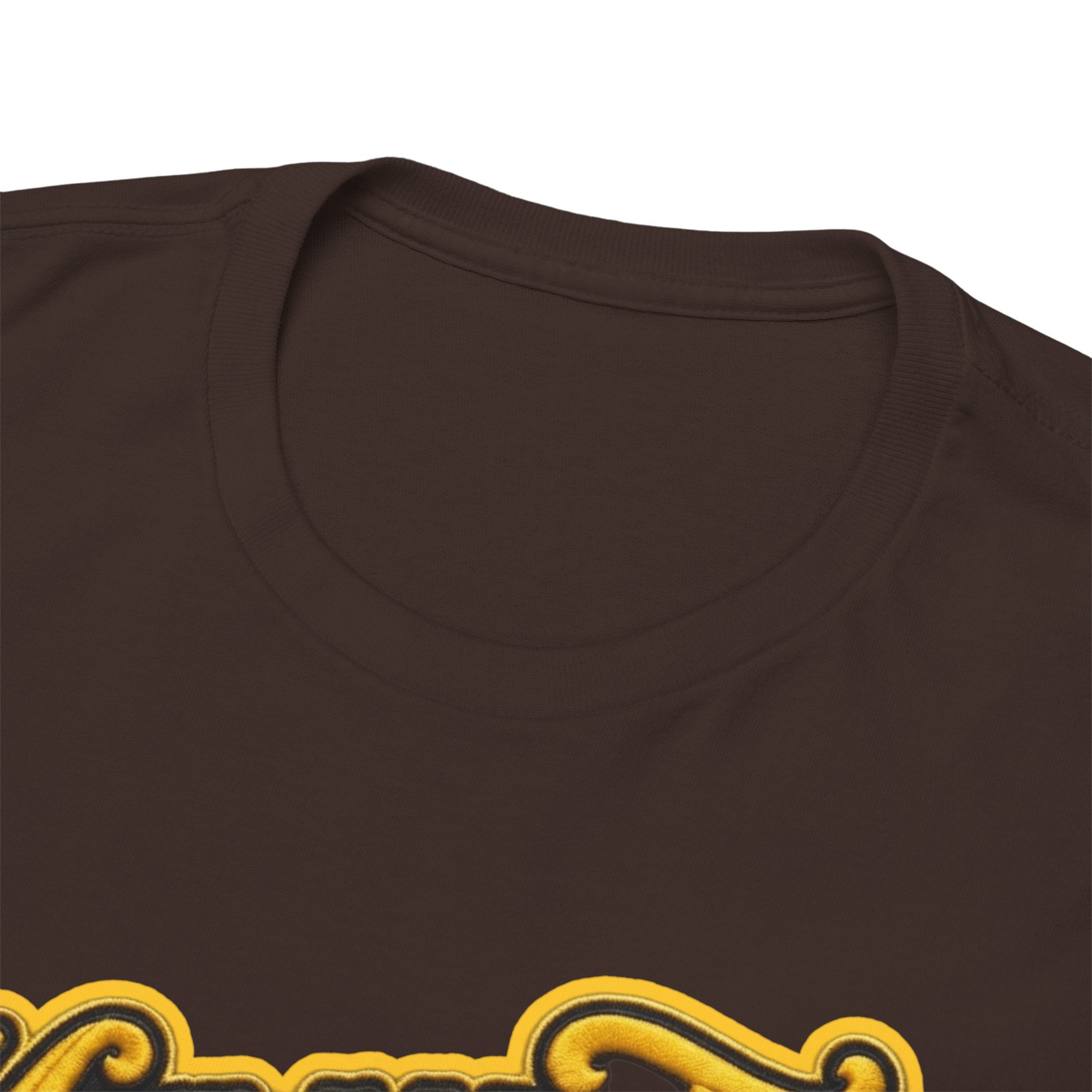 Melanated 19 Graphic Tee — Retro Script Logo & Gold Number Baseball Shirt
