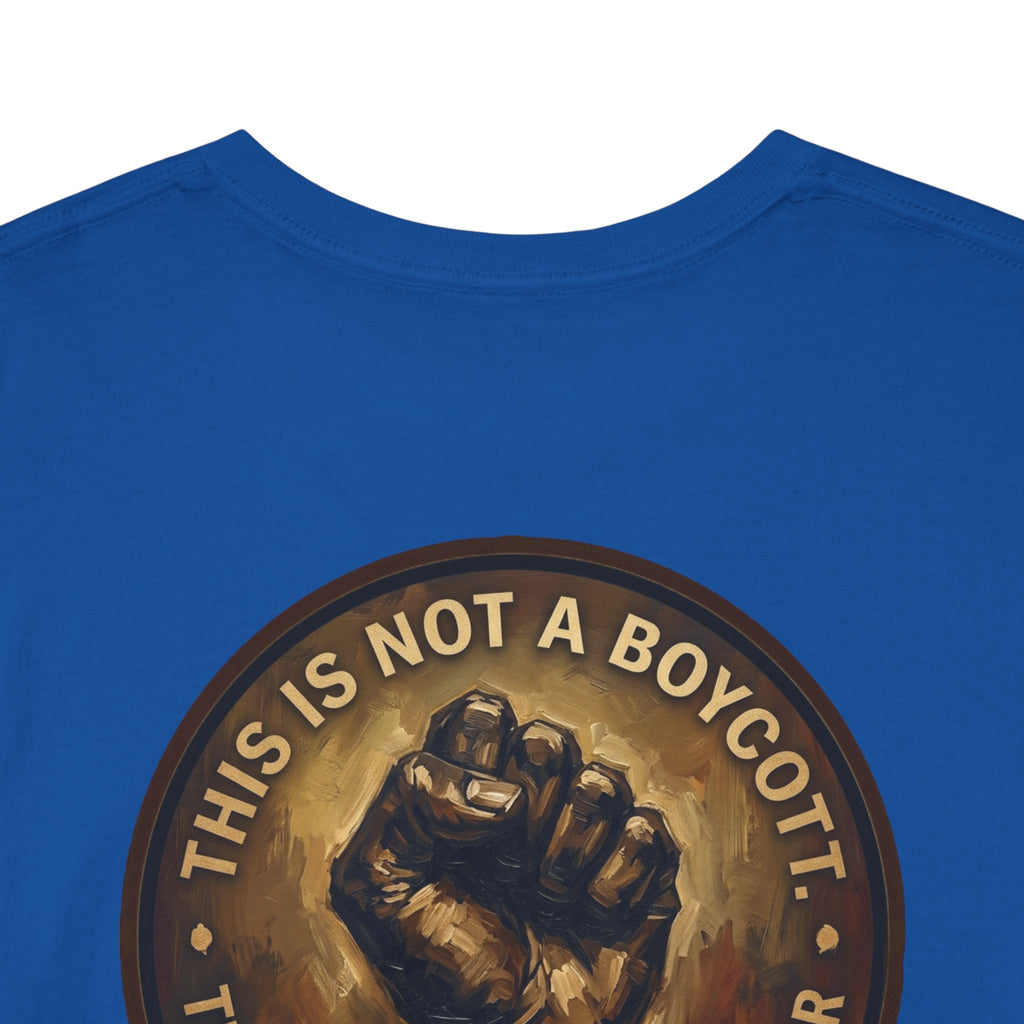 Jesus Portrait Tee with 'This Is Not A Boycott — This Is A Wealth Transfer' Back Emblem