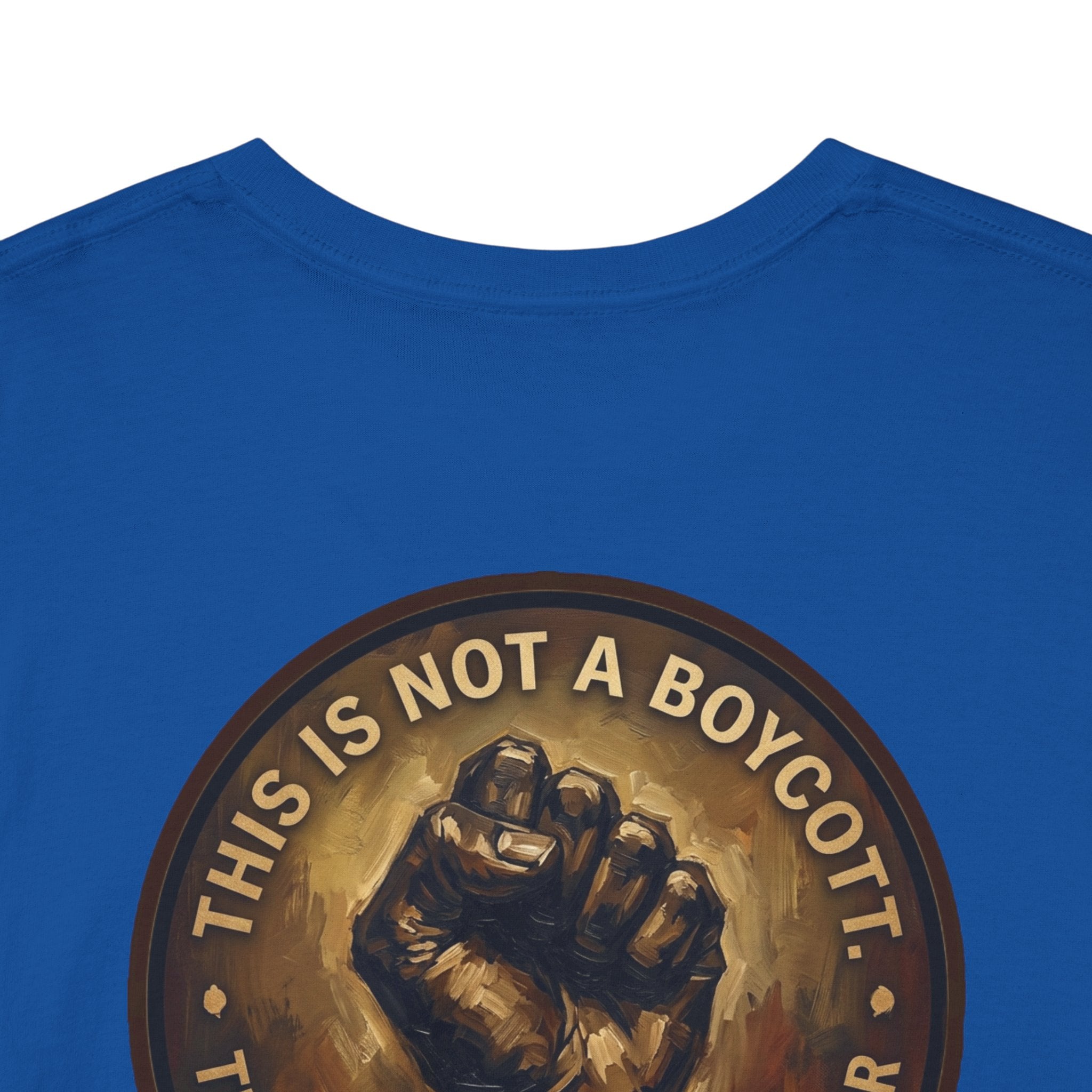 Jesus Portrait Tee with 'This Is Not A Boycott — This Is A Wealth Transfer' Back Emblem