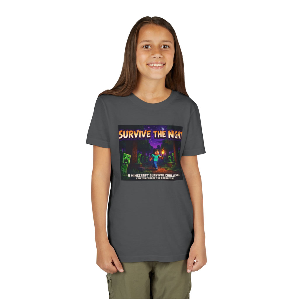 Survive the Night Youth Tee — Glowing Creeper Night Gamer Shirt