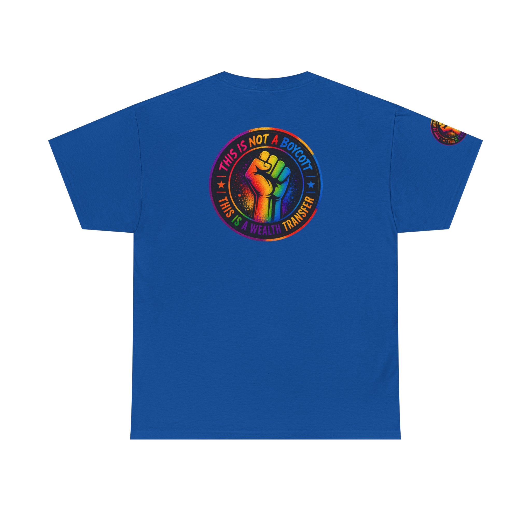 T-Shirt — Rainbow Empowerment Portrait Tee ("This Is Not A Boycott, This Is A Human Transaction")