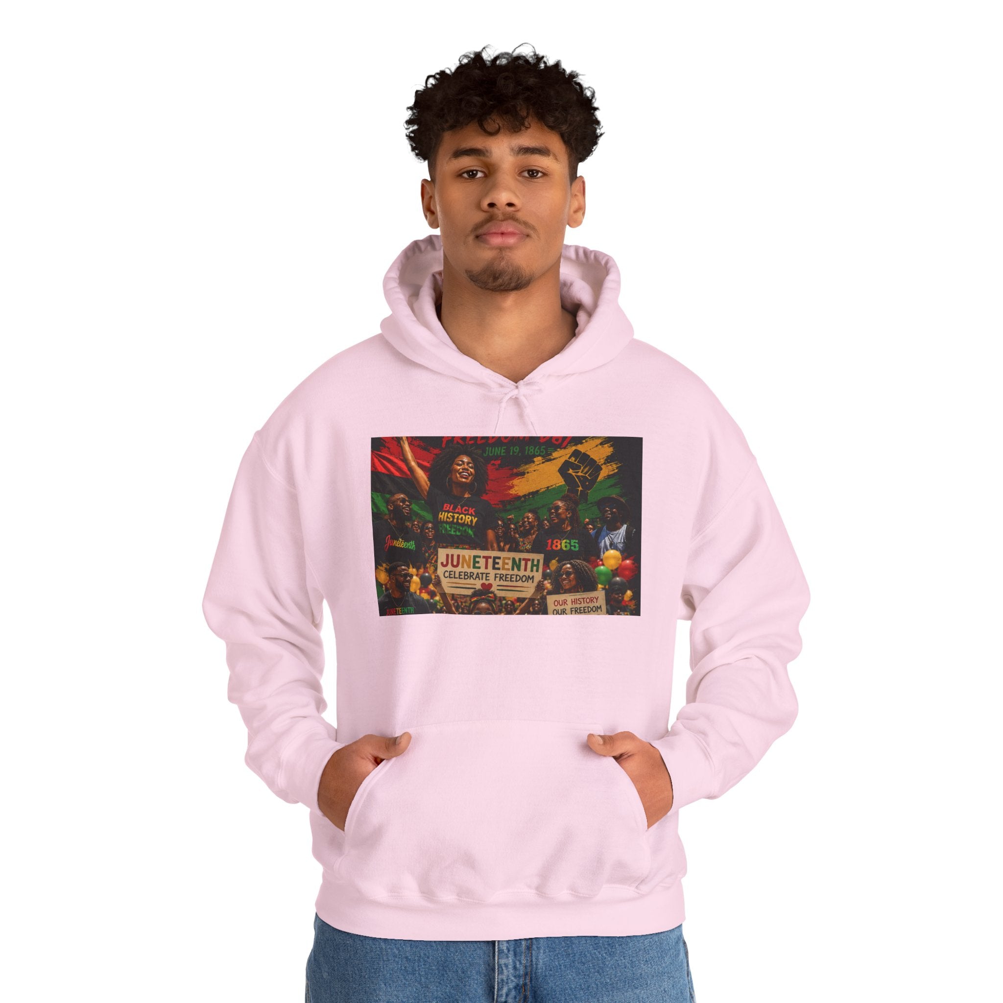 Juneteenth Celebration Hoodie — Juneteenth 1865 Freedom Retro Graphic Hooded Sweatshirt