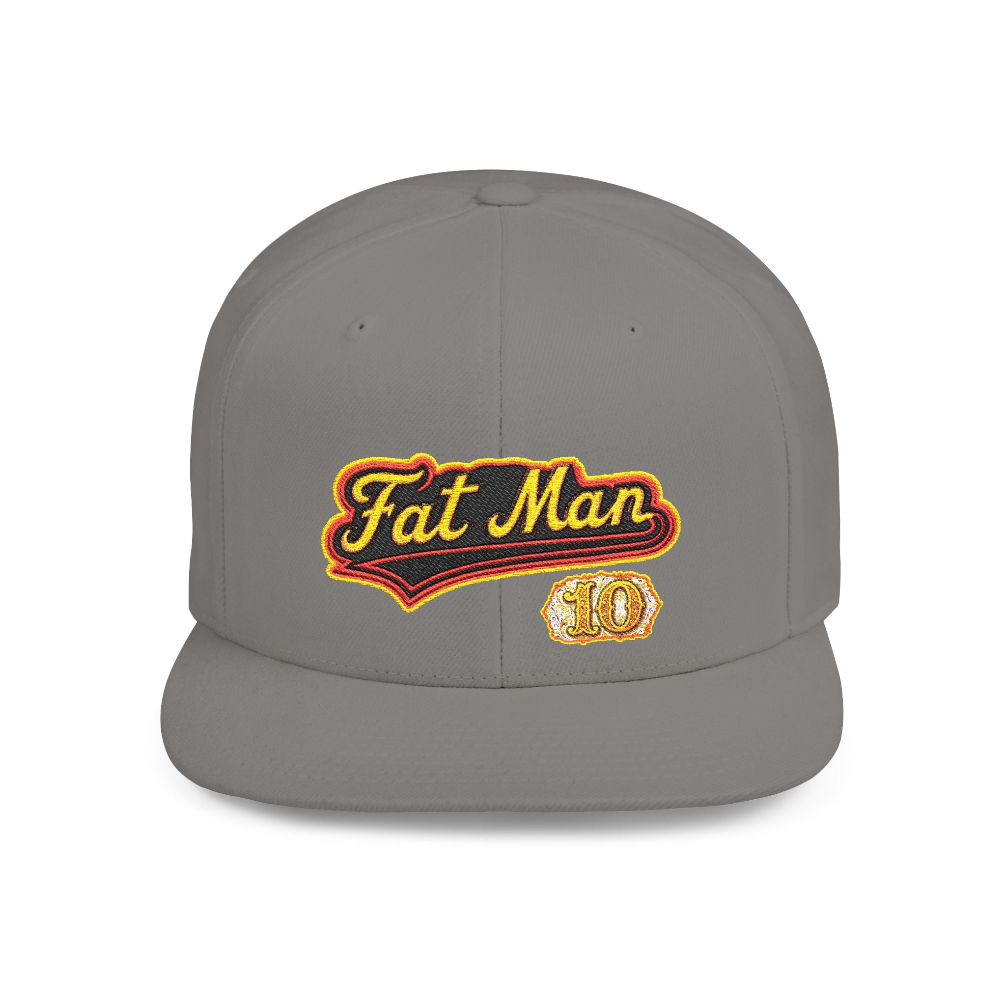 Snapback Hat — Embroidered “Fat Man” Vintage Script Cap
