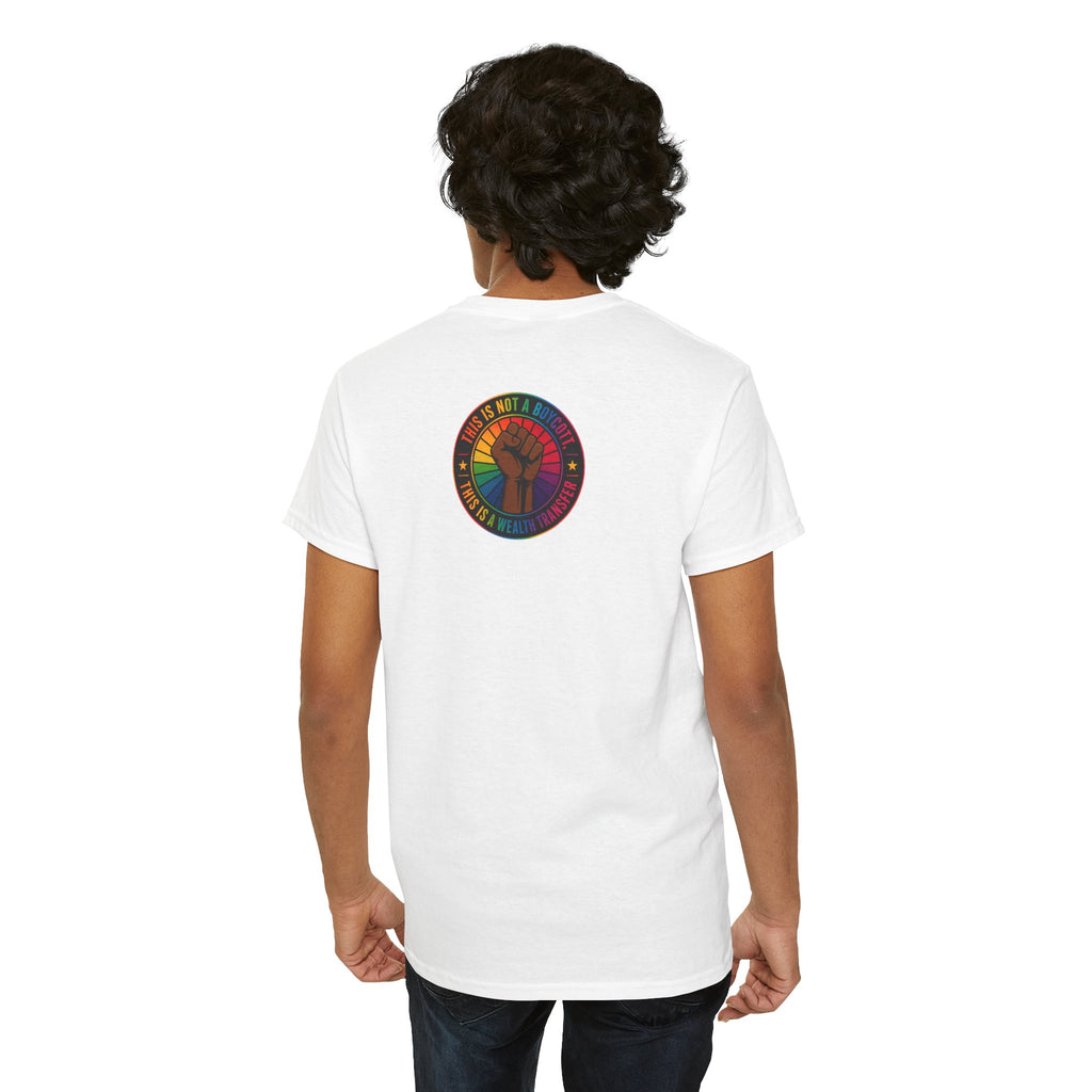 Blackout Graphic Tee — Urban Comic Poster Design with Back Fist Logo