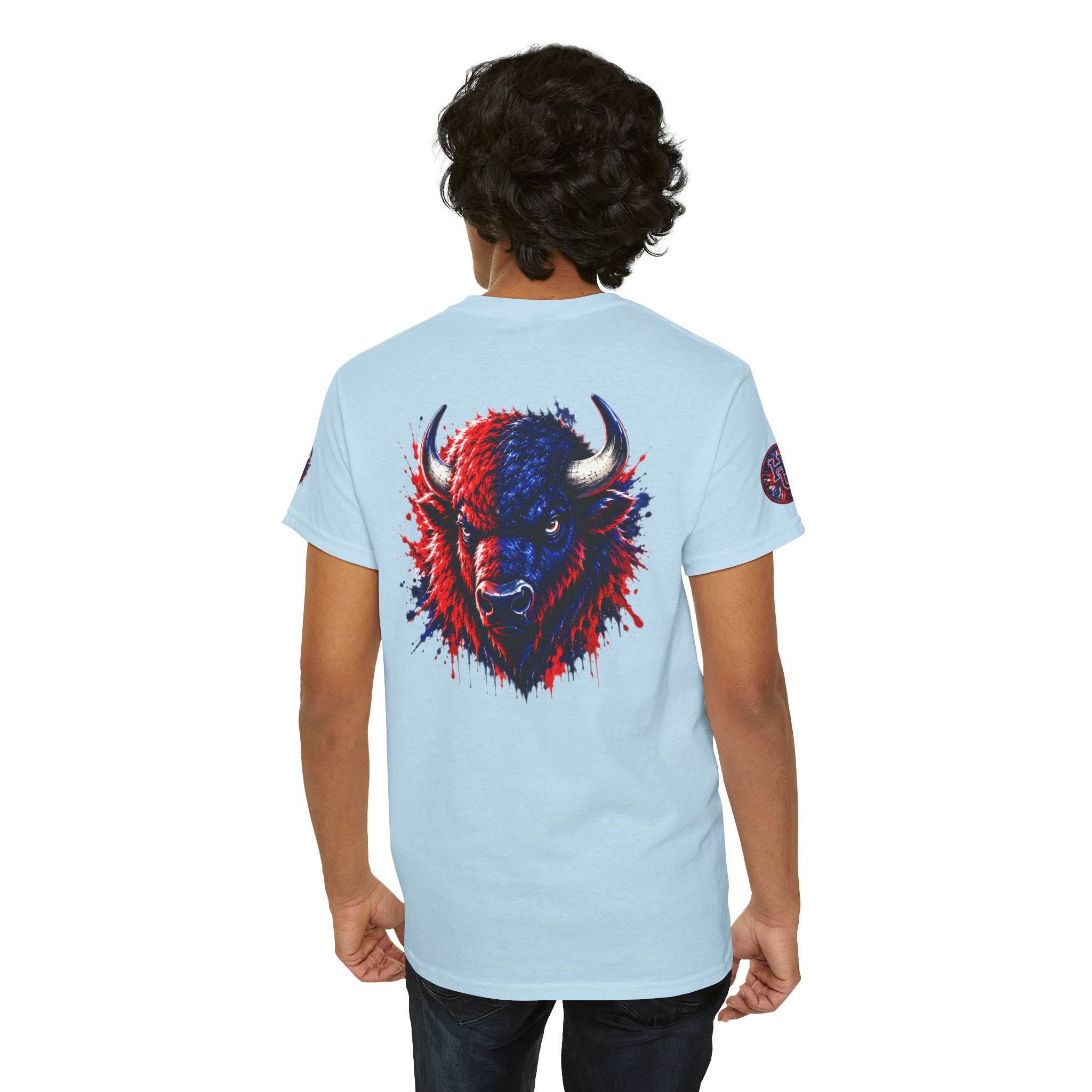 Howard University Buffalo Spirit Tee — HU Bison Red & Blue Campus Shirt