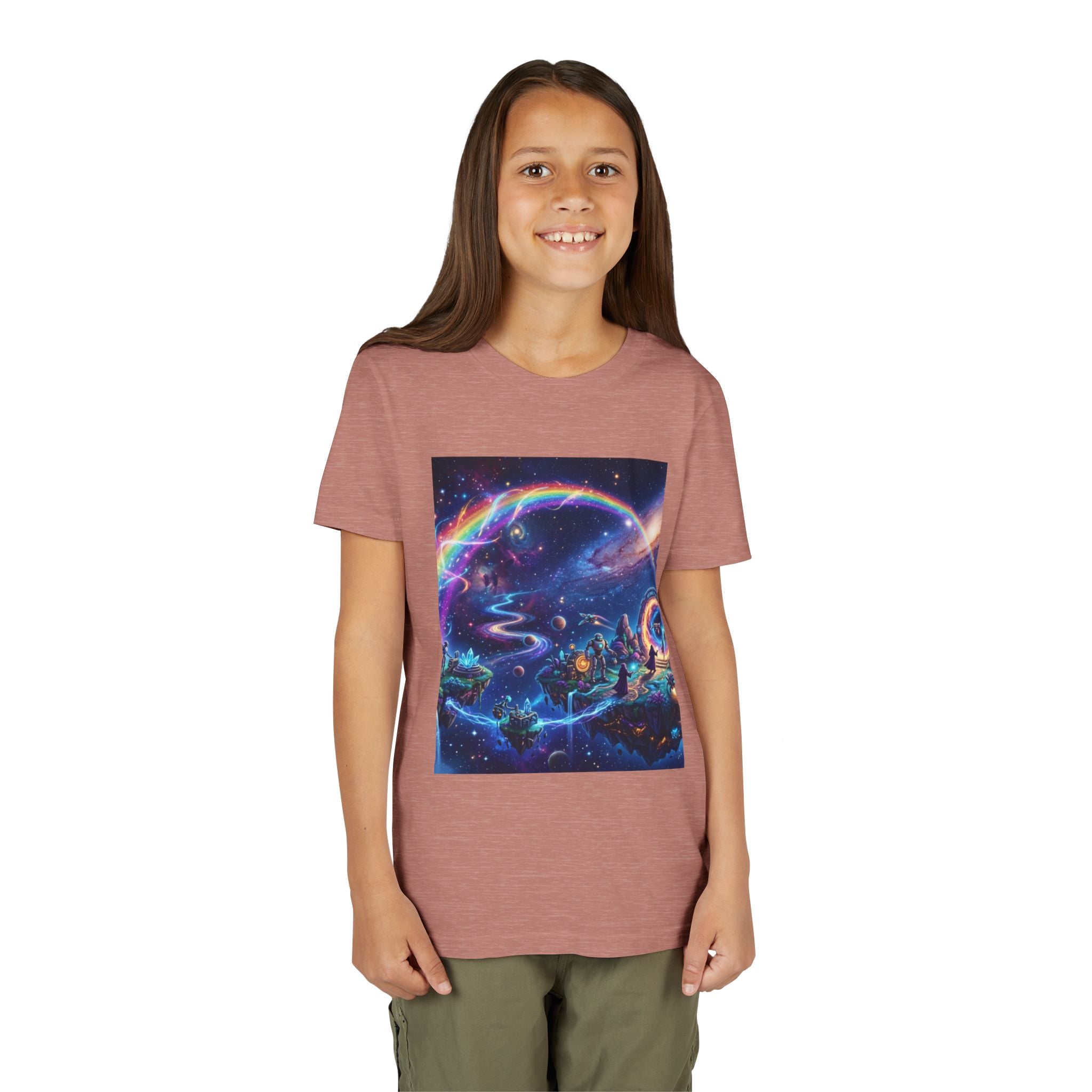 Galaxy Fantasy Youth Tee — Floating Islands, Robots & Magic Portals