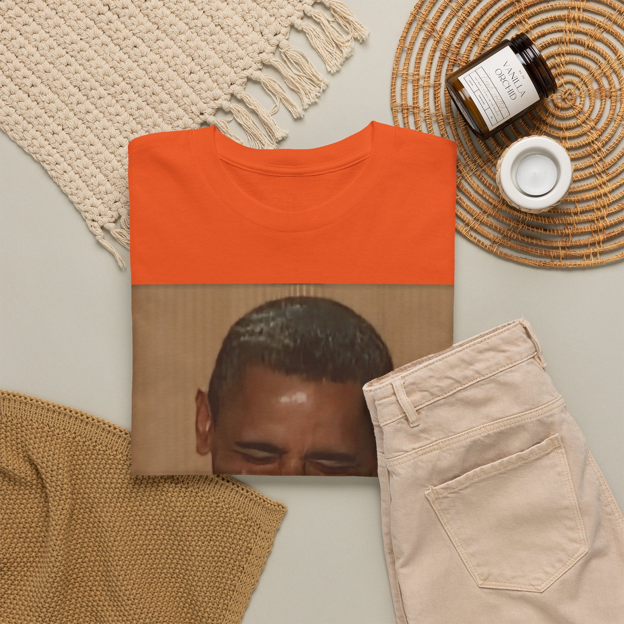 Laughing President Photo Tee — Vintage Smile Graphic T-Shirt