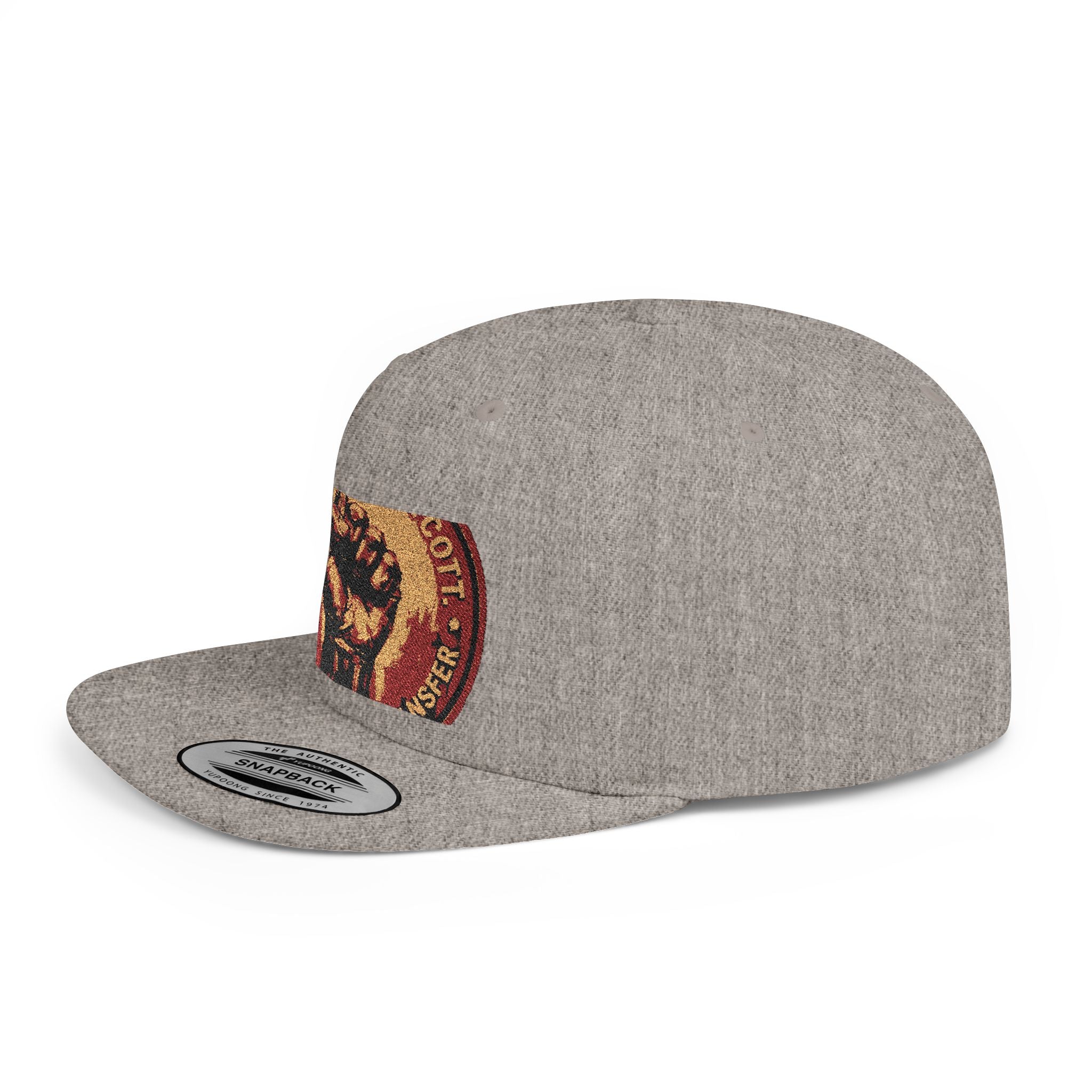 Raised Fist Snapback Hat – Vintage Protest Emblem Flat Bill Cap