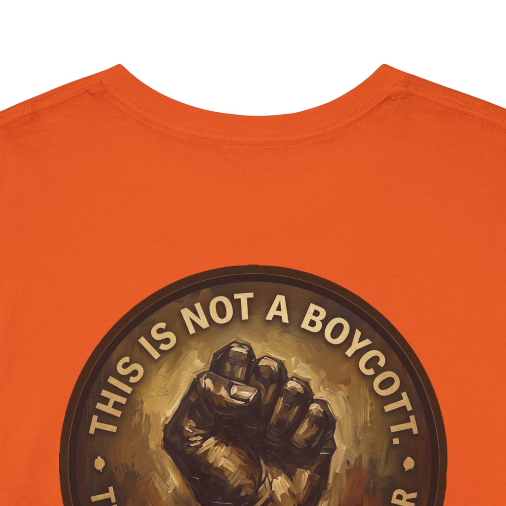 Jesus Portrait Tee with 'This Is Not A Boycott — This Is A Wealth Transfer' Back Emblem