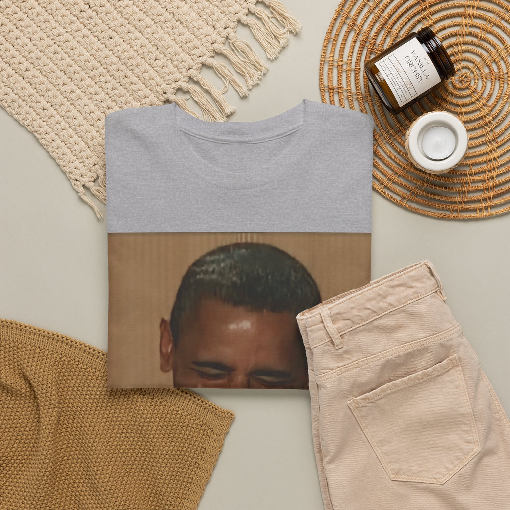 Laughing President Photo Tee — Vintage Smile Graphic T-Shirt