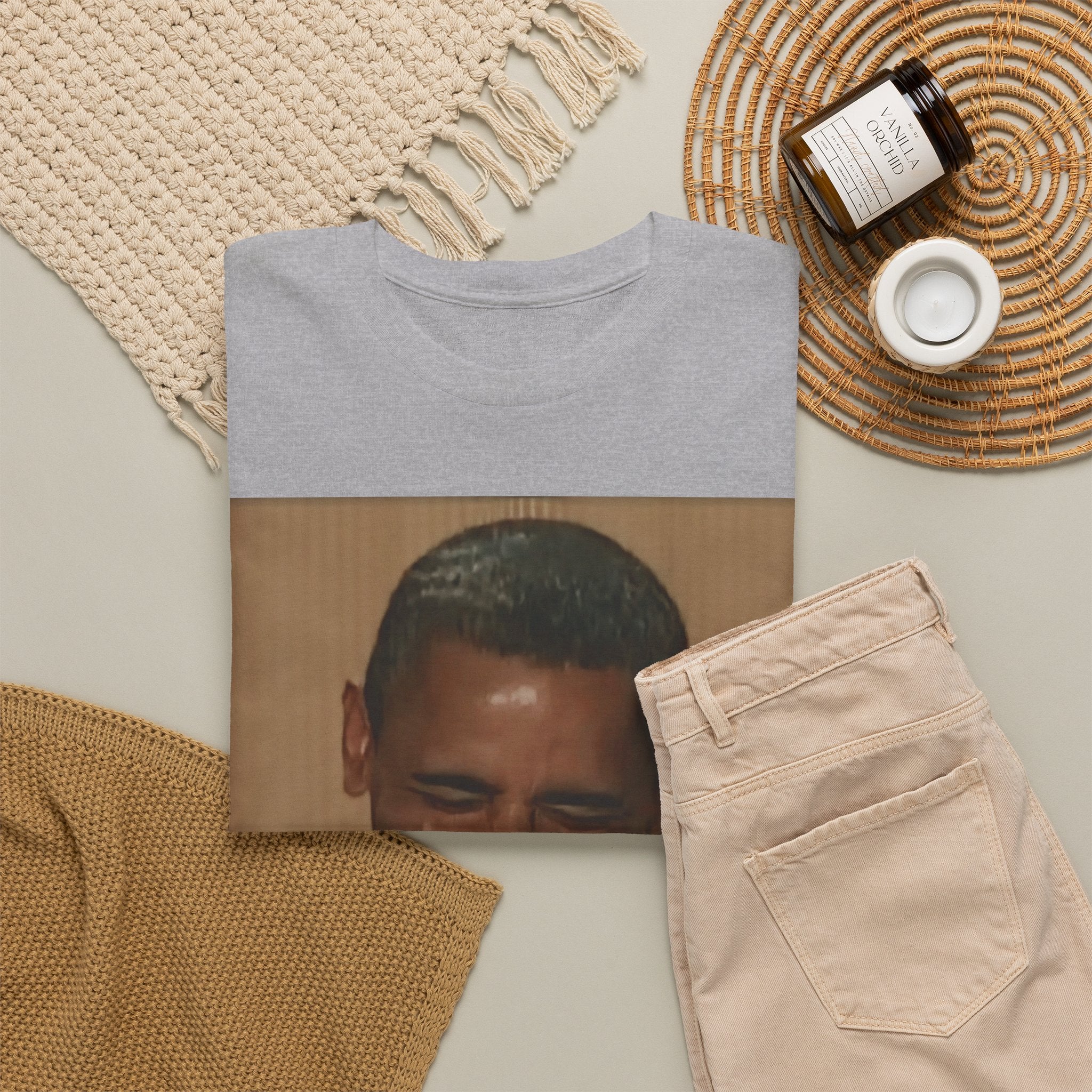 Laughing President Photo Tee — Vintage Smile Graphic T-Shirt